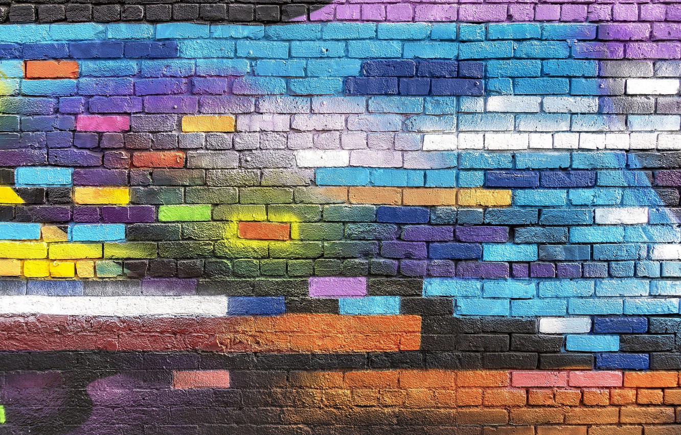 colorful wallpaper,wall,brickwork,brick,purple,sky