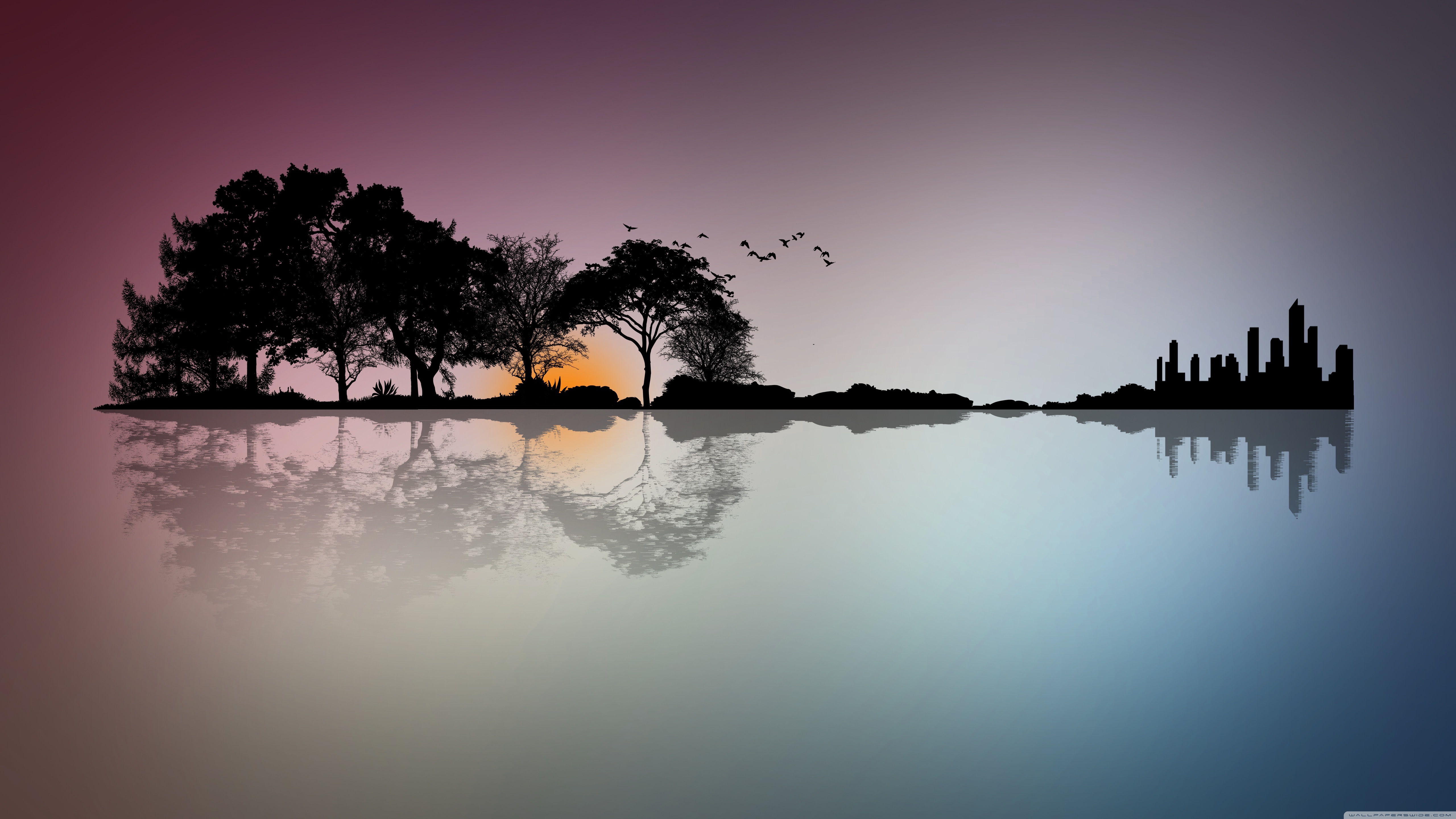 guitar wallpaper,sky,reflection,nature,water,natural landscape