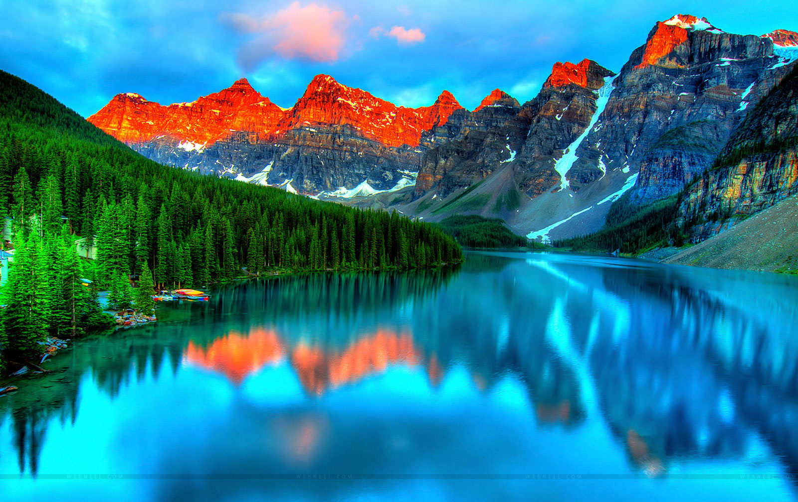wallpaper pic,natural landscape,nature,reflection,mountain,mountainous landforms