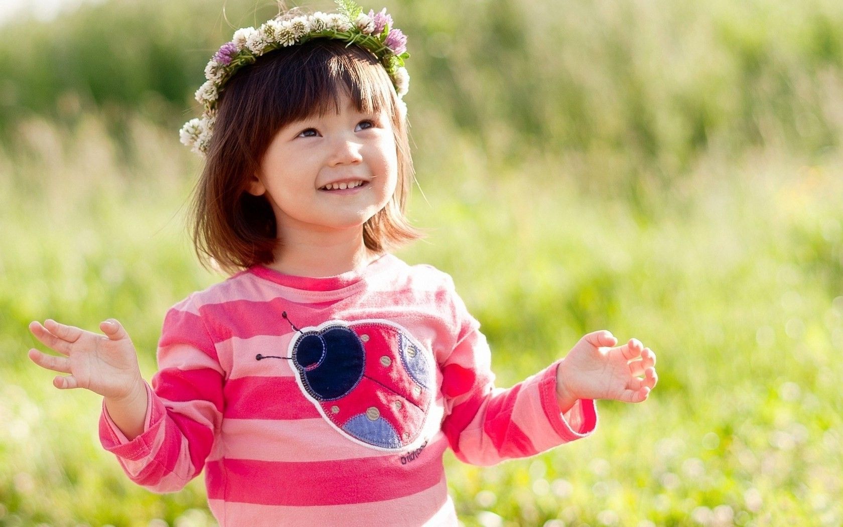 fond d'écran fille hd,enfant,rose,sourire,bambin,heureux