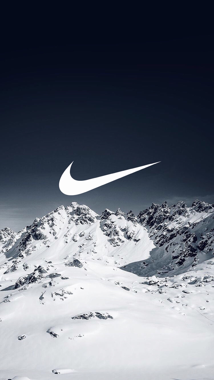 nike wallpaper,sky,snow,mountain range,slope,mountain