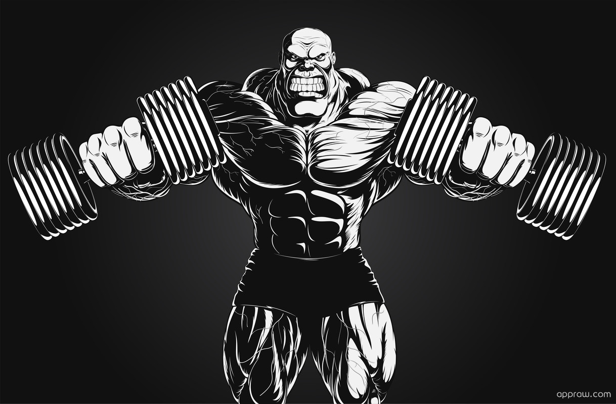 bodybuilding wallpaper iphone,bodybuilding,illustration,erfundener charakter,körperliche fitness,zeichnung