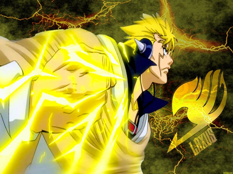 laxus wallpaper,anime,cartoon,yellow,fictional character,cg artwork