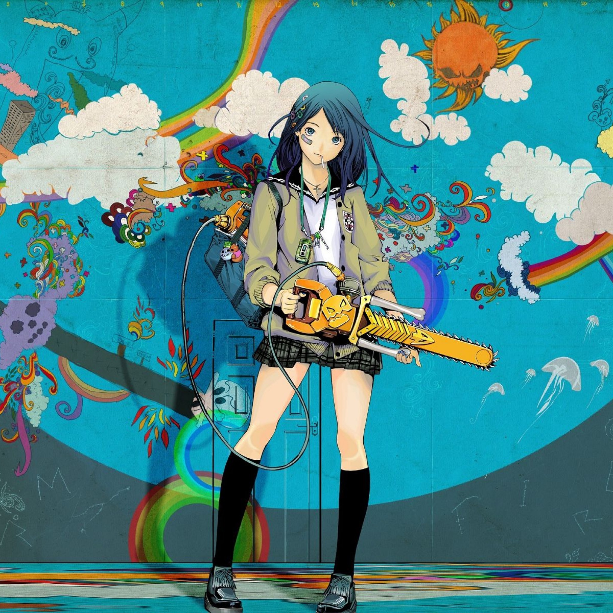 Anime Wallpaper For Ipad Cartoon Illustration Art Anime Fictional Character Wallpaperuse