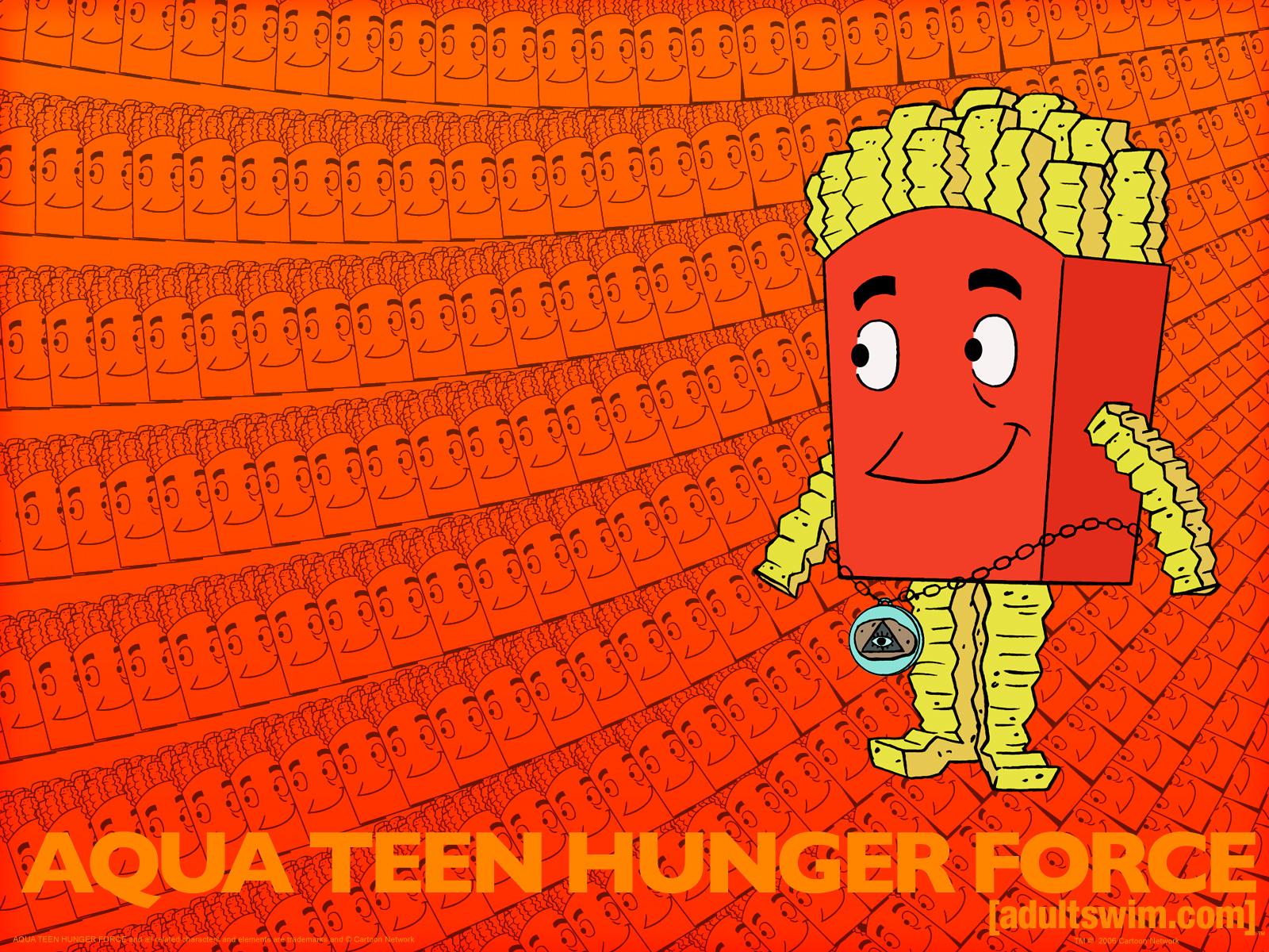 fond d'écran aqua teen hunger force,orange,rouge,dessin animé,police de caractère,illustration