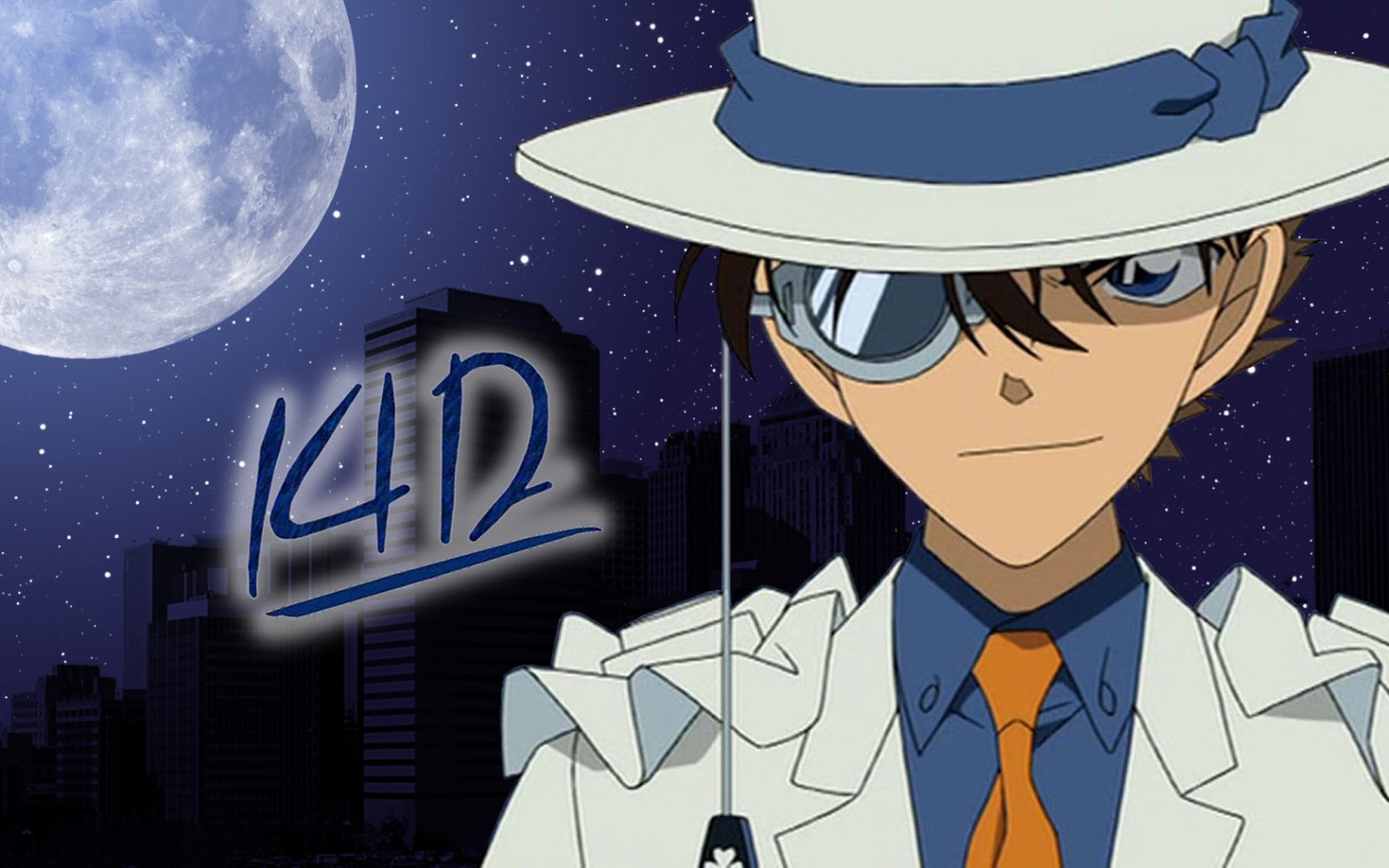 kaito kid wallpaper hd,cartone animato,anime,cielo,illustrazione,animazione