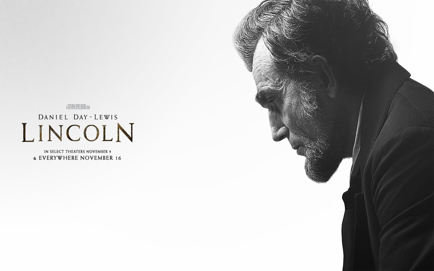 lincoln wallpaper,text,font,chin,album cover,black and white