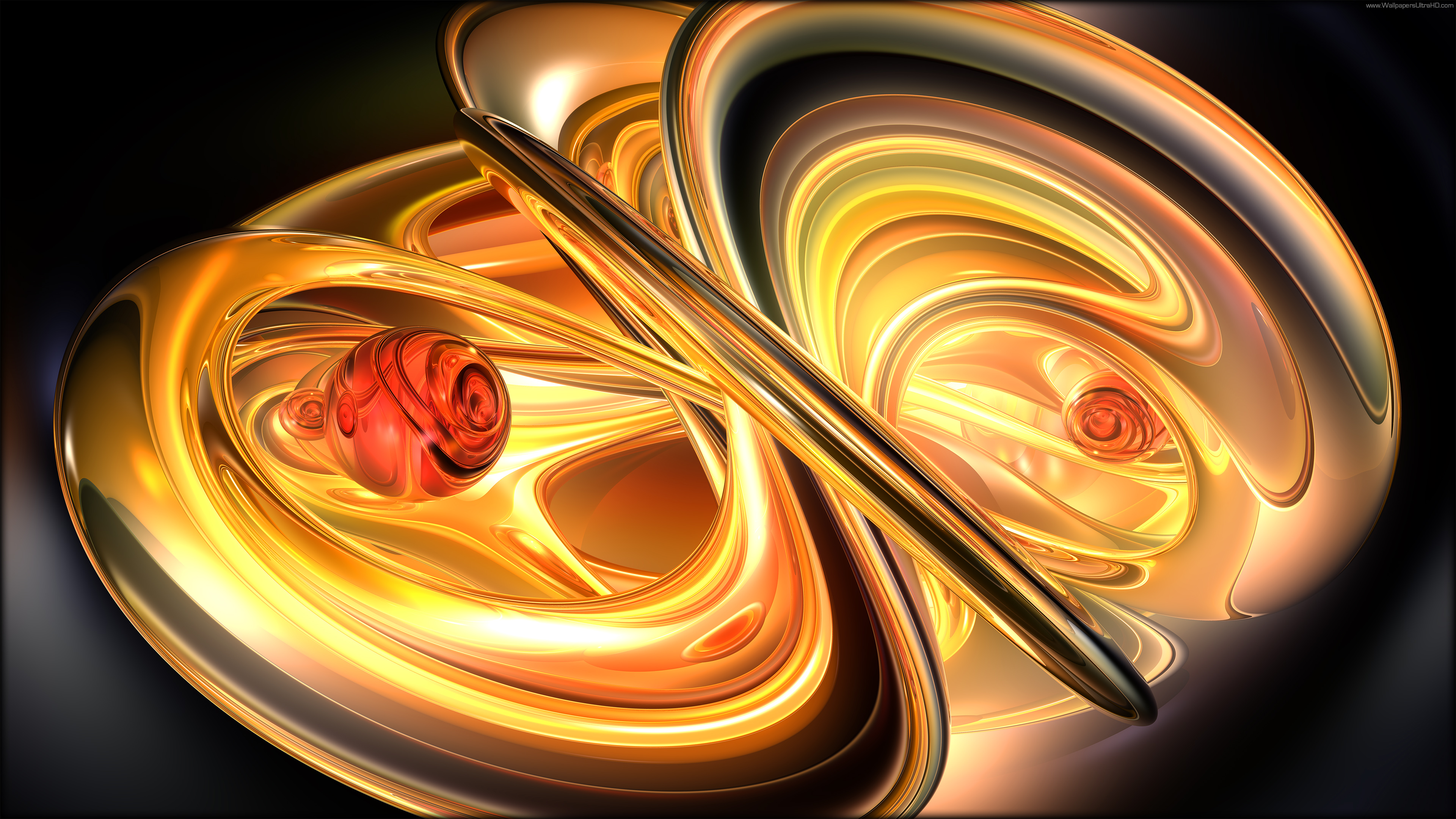 3d 4k hd wallpaper,orange,fractal art,yellow,vortex,graphics