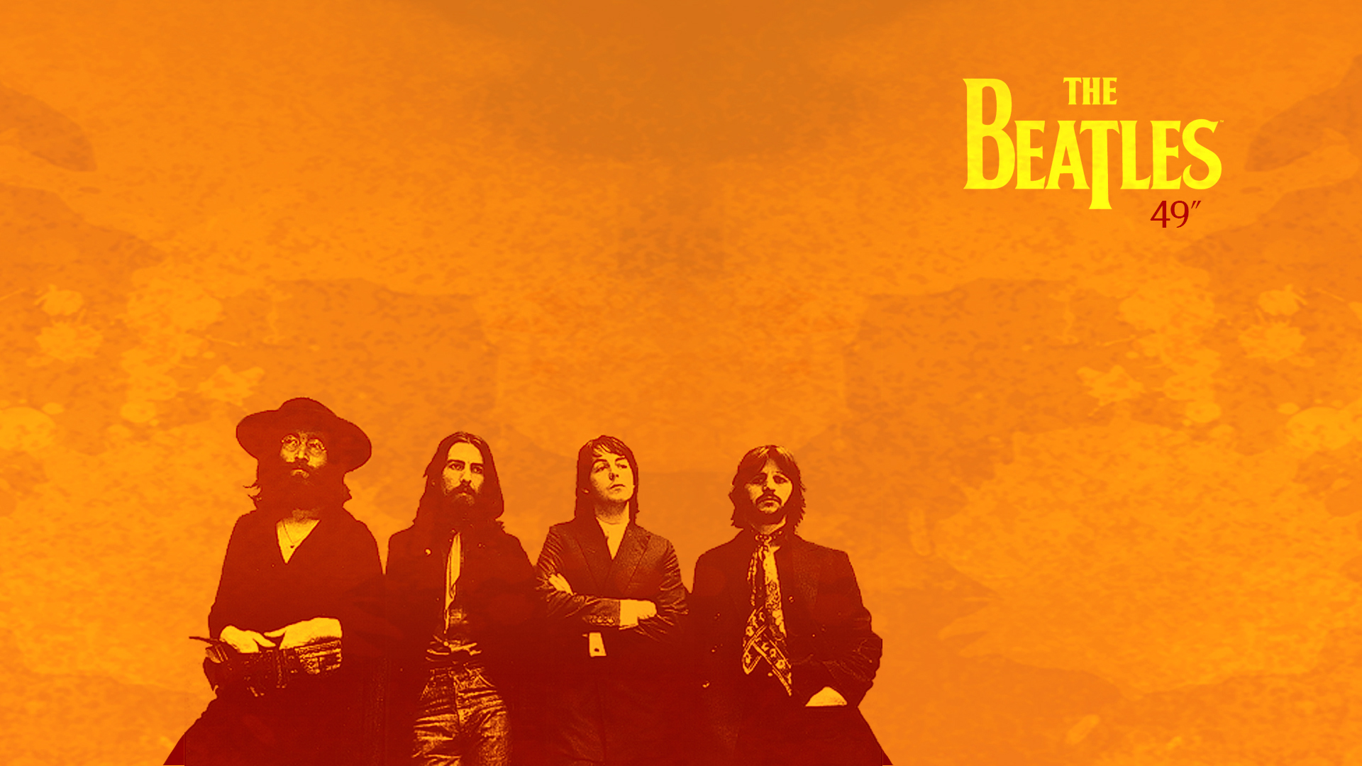 los beatles fondo de pantalla hd,amarillo,texto,portada del álbum,naranja,fuente