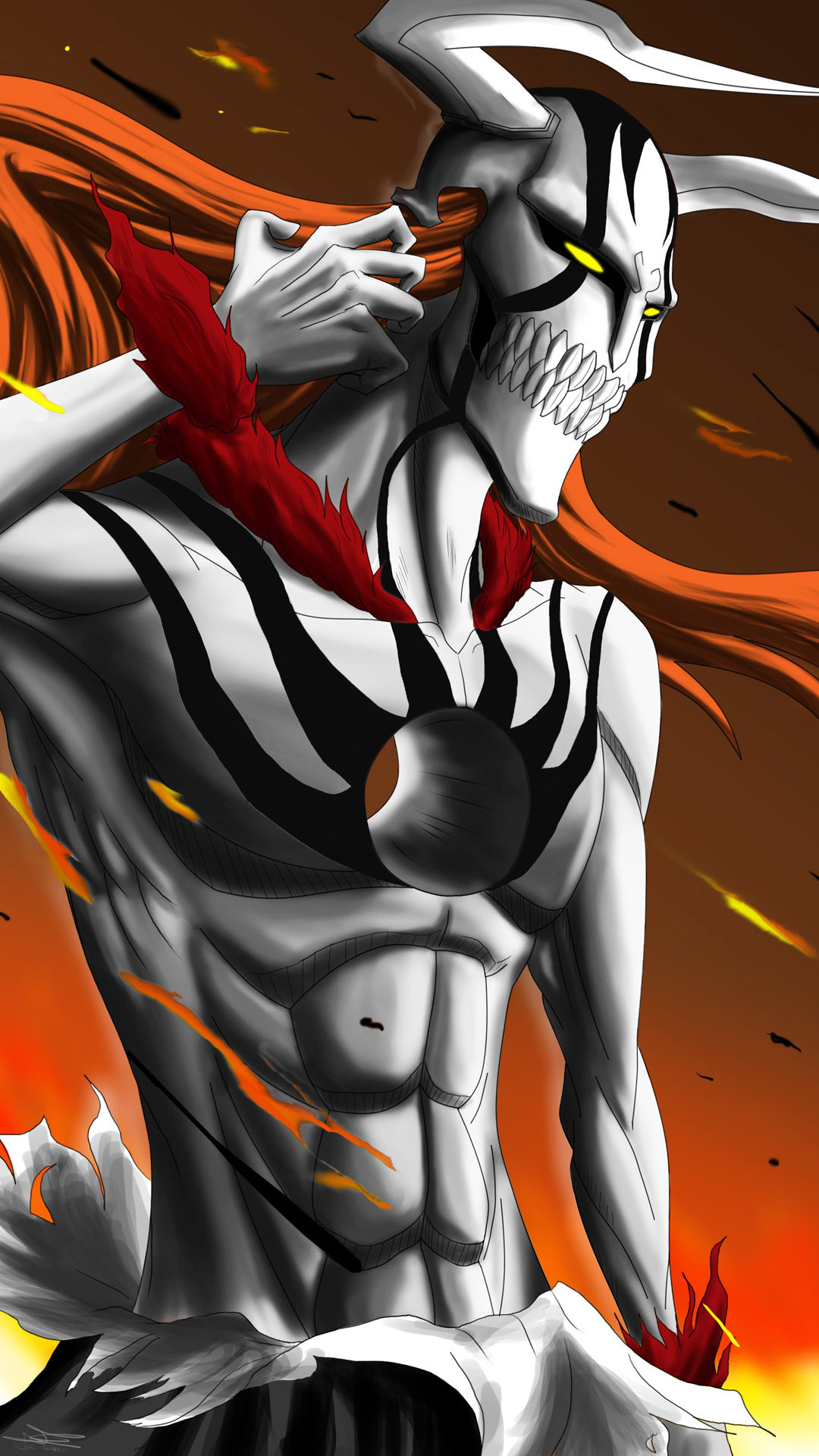 bleach phone wallpaper,cartoon,fictional character,cg artwork,illustration,demon