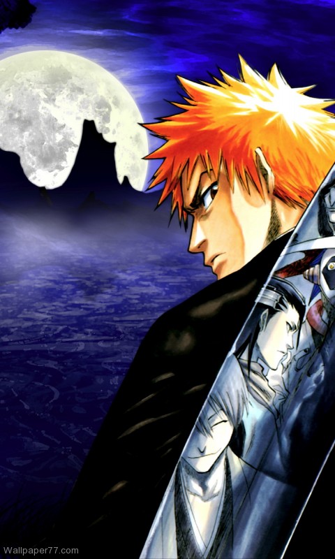 bleach phone wallpaper,anime,cartoon,sky,cg artwork,fictional character