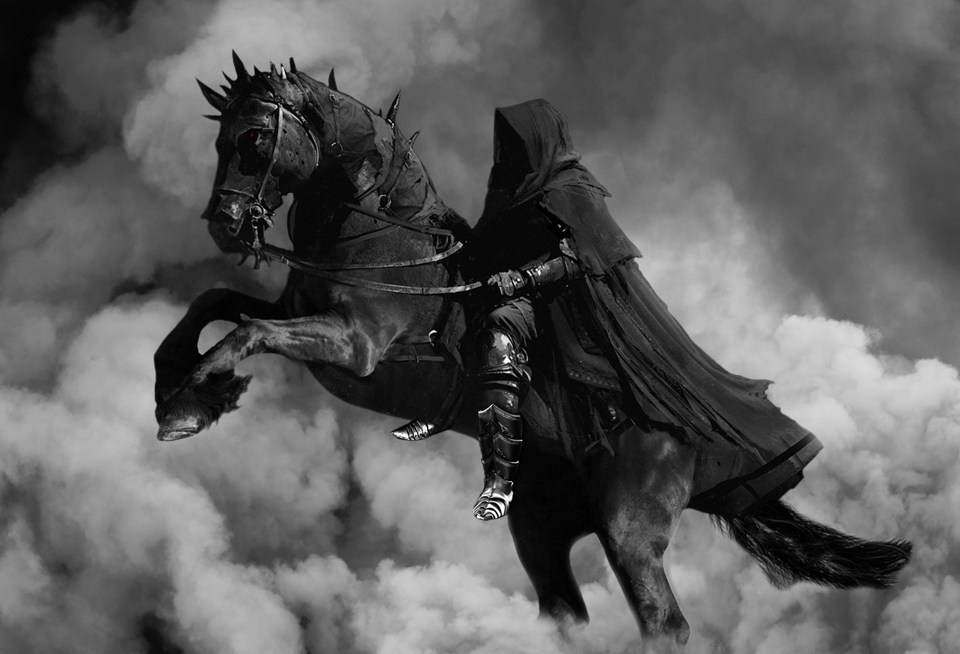 暗い馬の壁紙,うま,架空の人物,騎士,cgアートワーク,ゲーム
