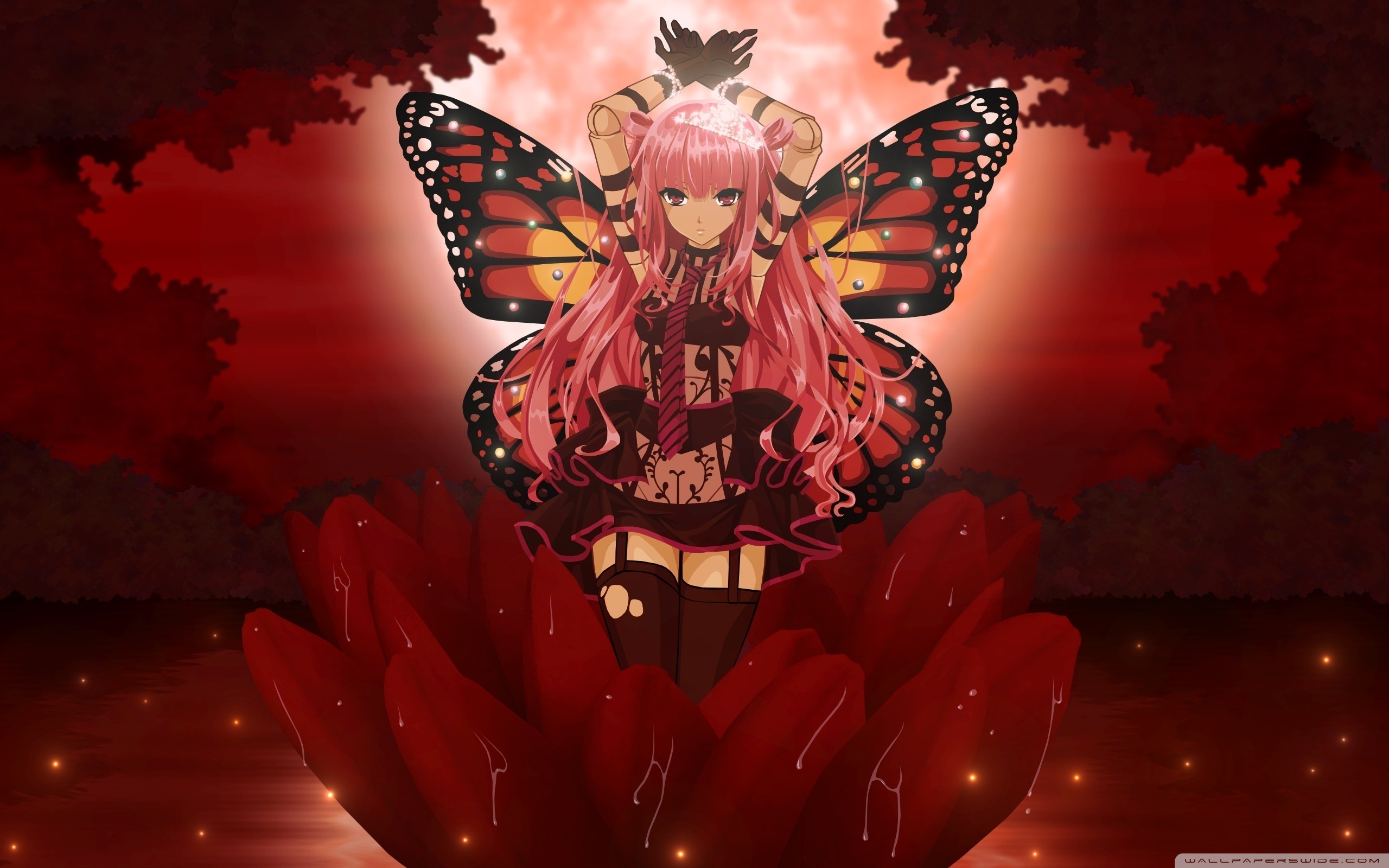 butterfly girl wallpaper,butterfly,moths and butterflies,fictional character,monarch butterfly,insect