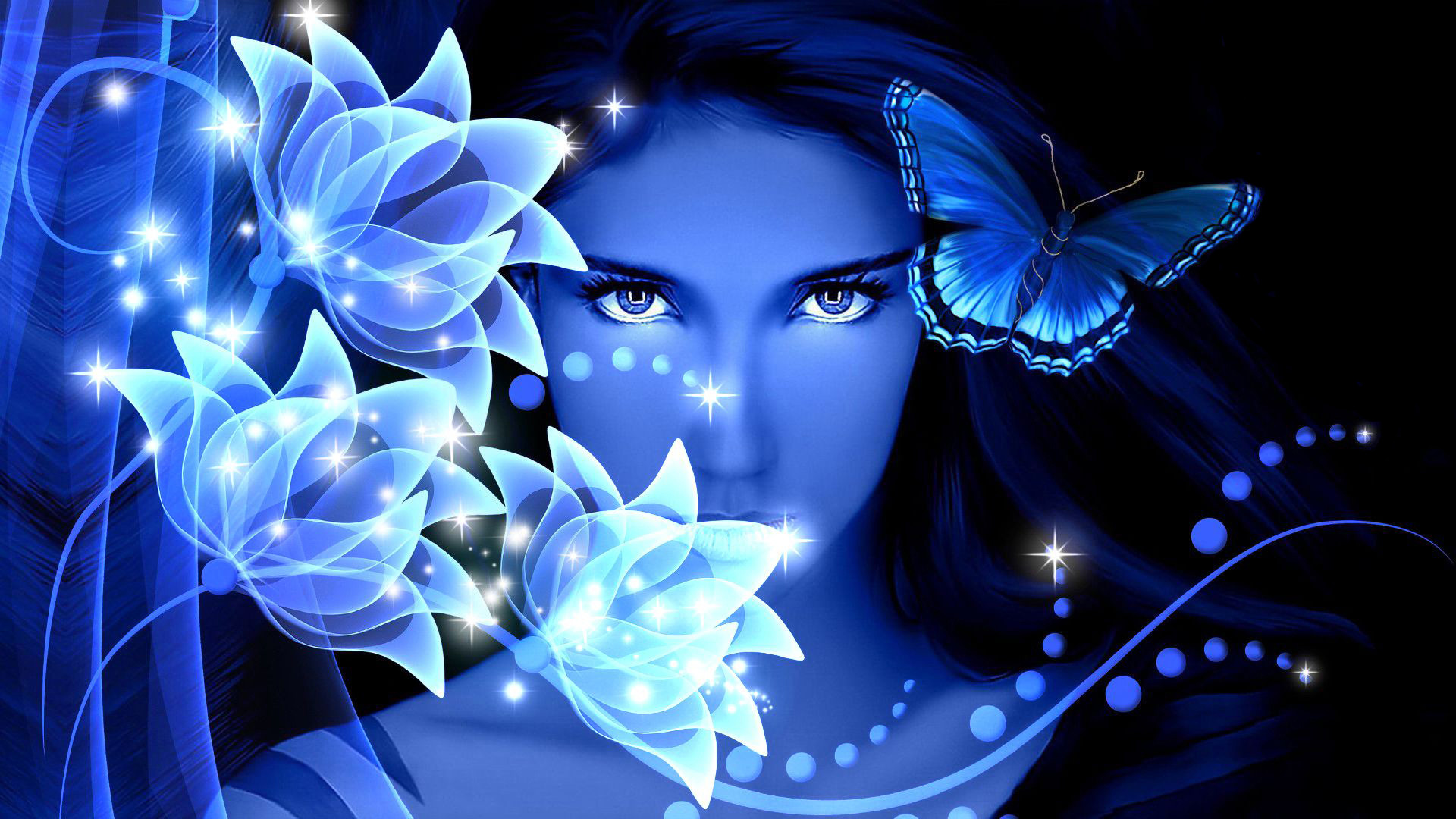papier peint fille papillon,bleu,papillon,papillons et papillons,oeuvre de cg,insecte