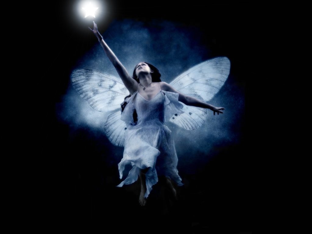 butterfly girl wallpaper,angel,fictional character,darkness,supernatural creature,cg artwork