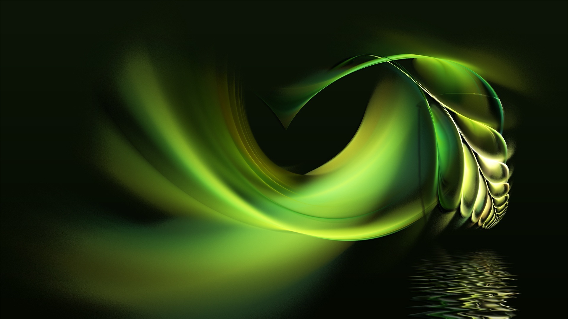 white background wallpaper hd 1080p,green,water,light,fractal art,wave