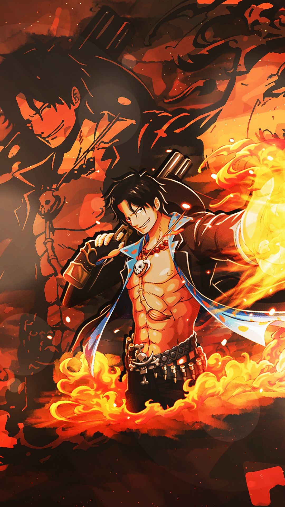 portgas d ace wallpaper hd,anime,cg artwork,cartone animato,personaggio fittizio,demone