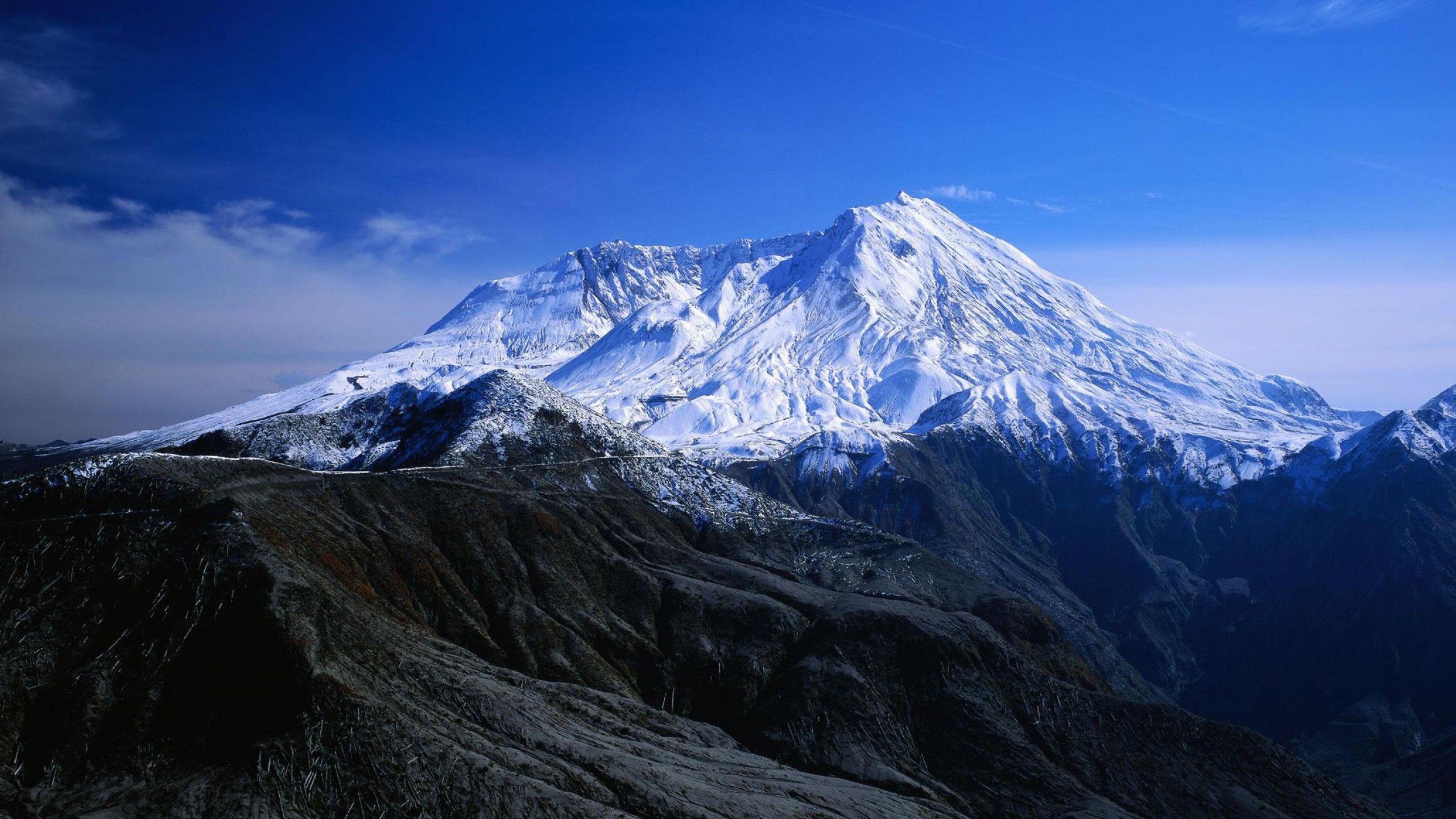 blue mountain wallpaper,mountainous landforms,mountain,mountain range,sky,stratovolcano