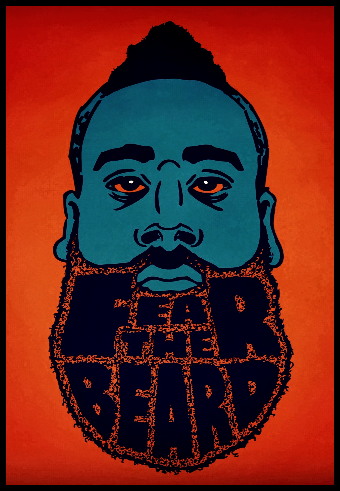 fear the beard wallpaper,illustration,poster,art,facial hair,beard