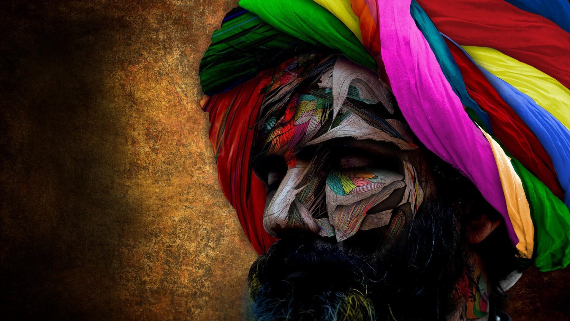 beard wallpaper for mobile,close up,headgear,colorfulness,textile,photography