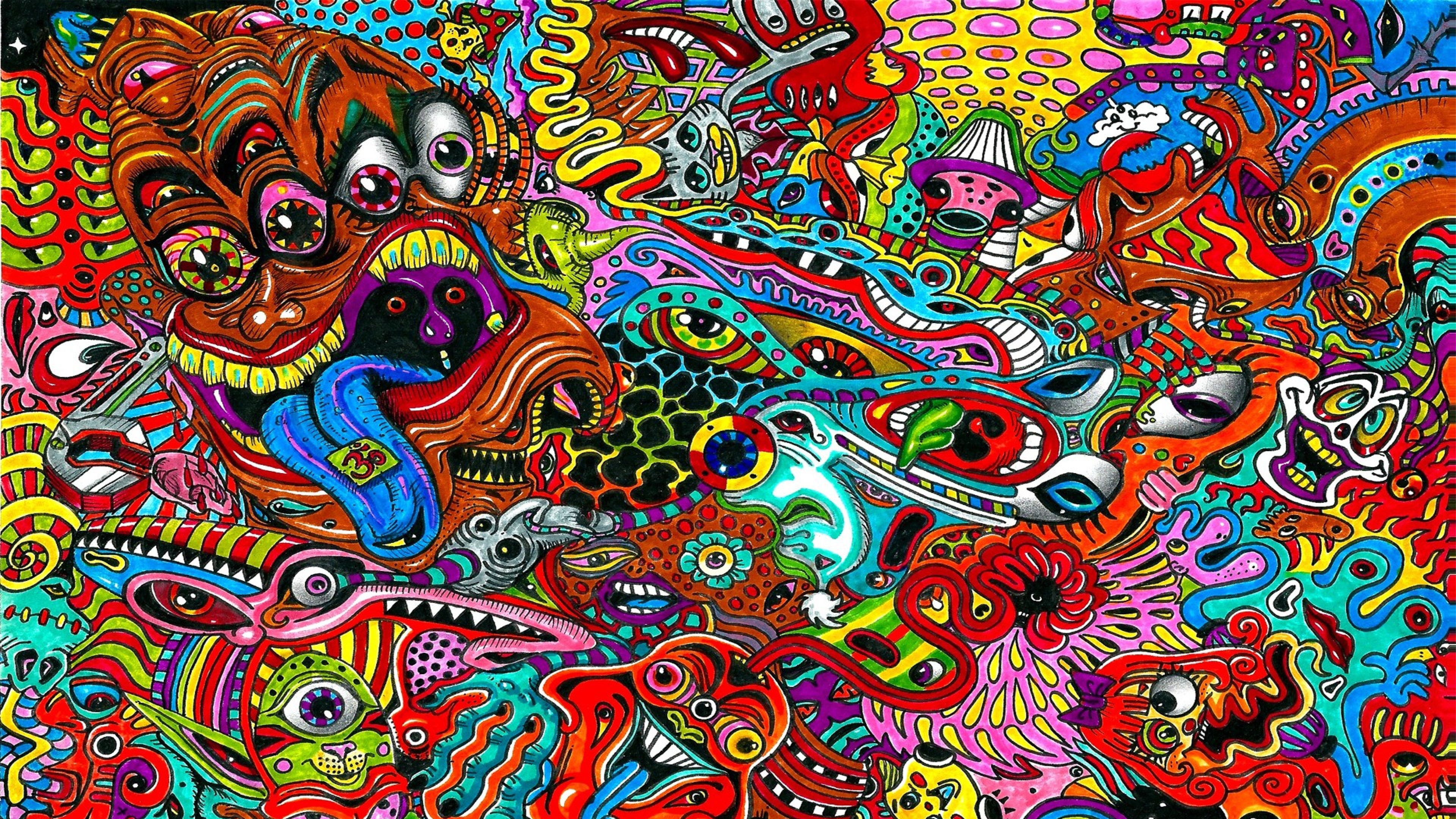 colorful 4k wallpaper,psychedelic art,art,pattern,visual arts,modern art