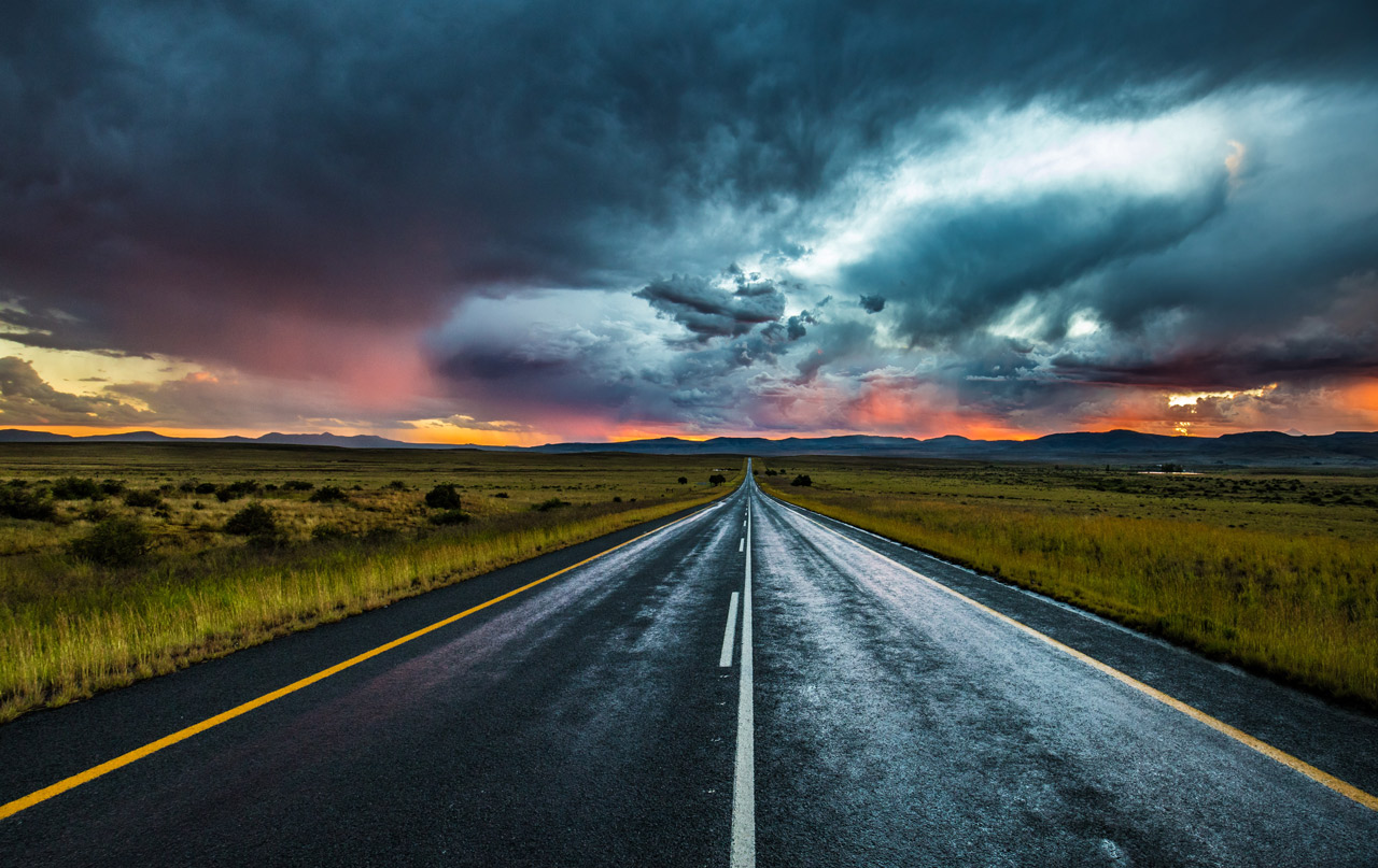 wallpaper em 4k,sky,road,nature,cloud,horizon