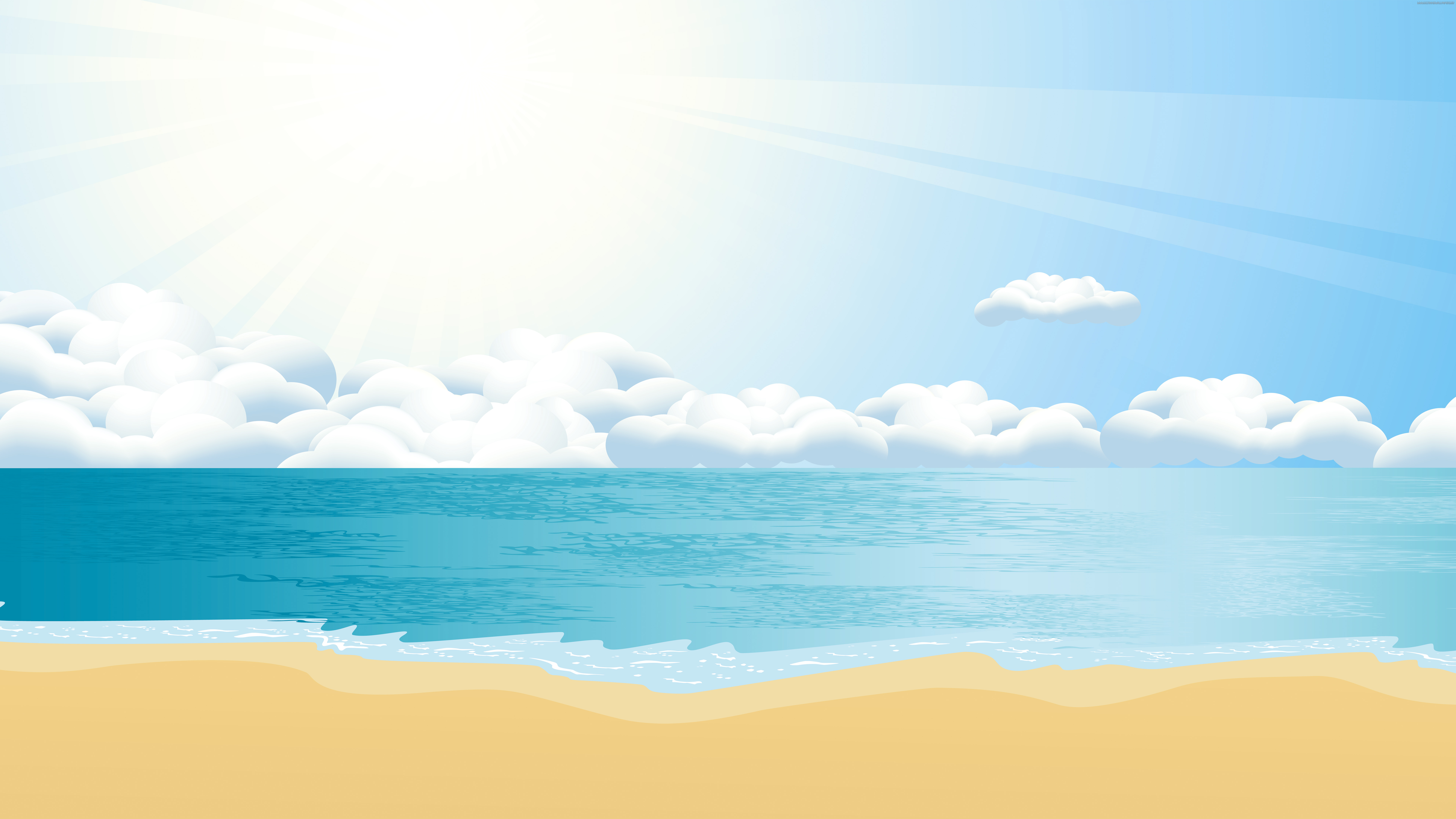 Uhd壁紙ダウンロード 空 青い 昼間 海 雲 409676 Wallpaperuse