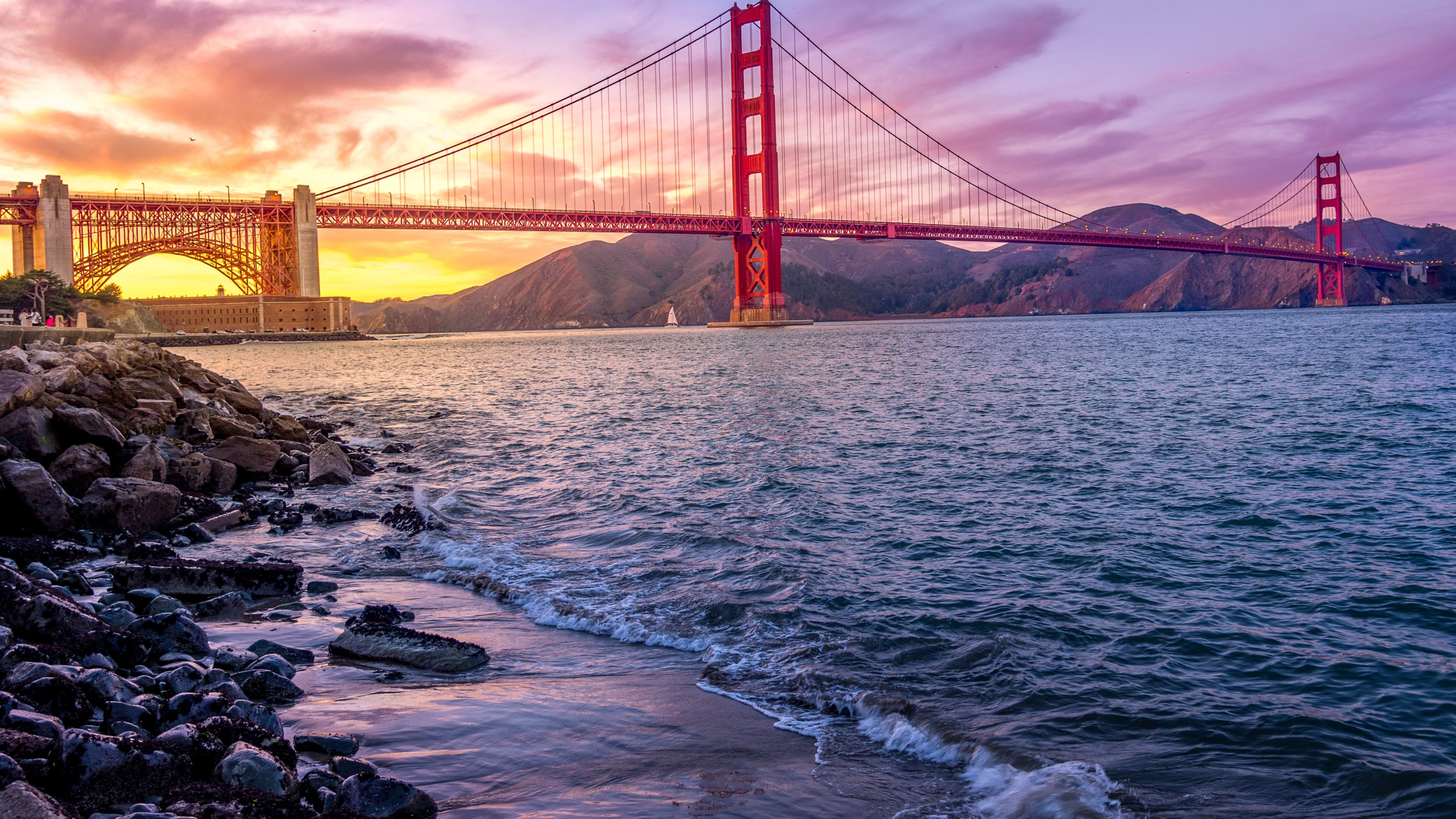 4k photos fonds d'écran,pont,ciel,pont suspendu,la nature,l'eau