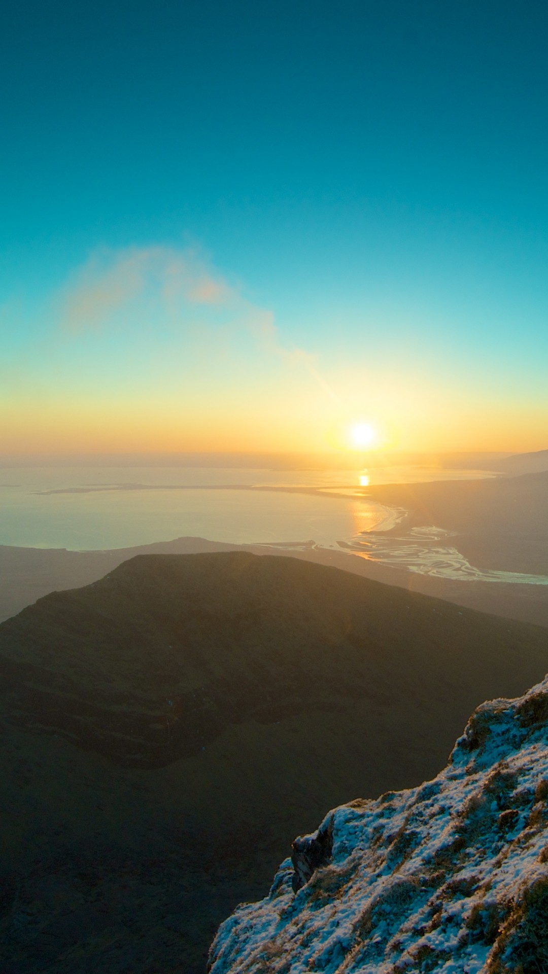 fonds d'écran hd 4k,ciel,horizon,montagne,lever du soleil,matin