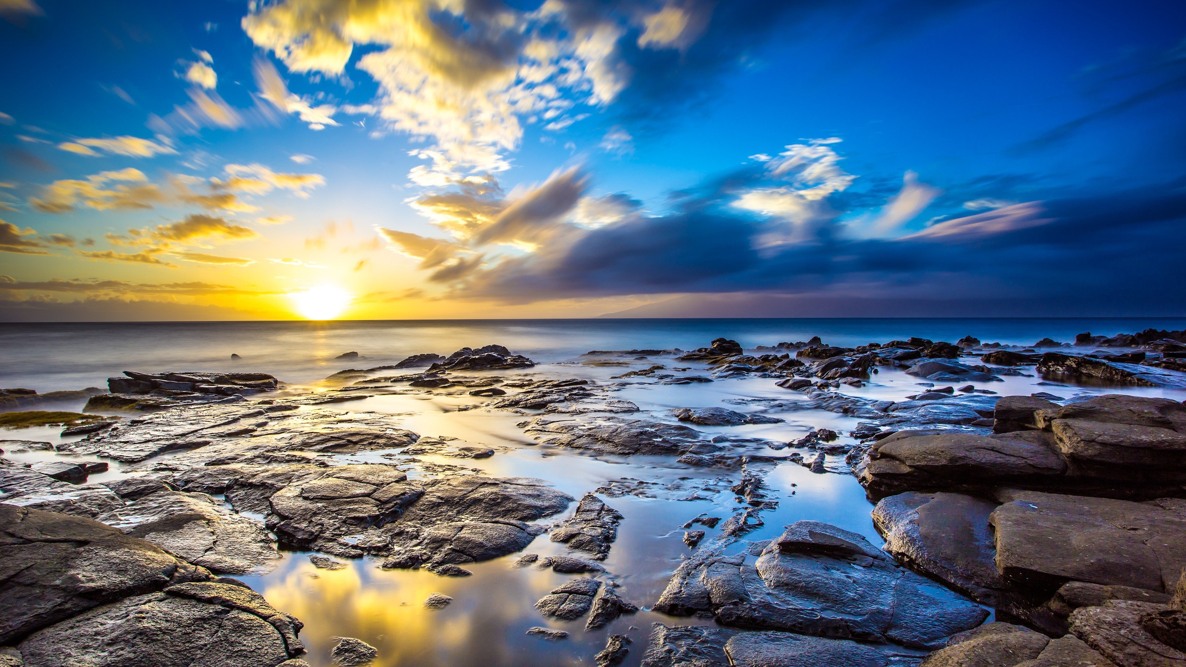 carta da parati widescreen 4k,cielo,natura,corpo d'acqua,paesaggio naturale,mare