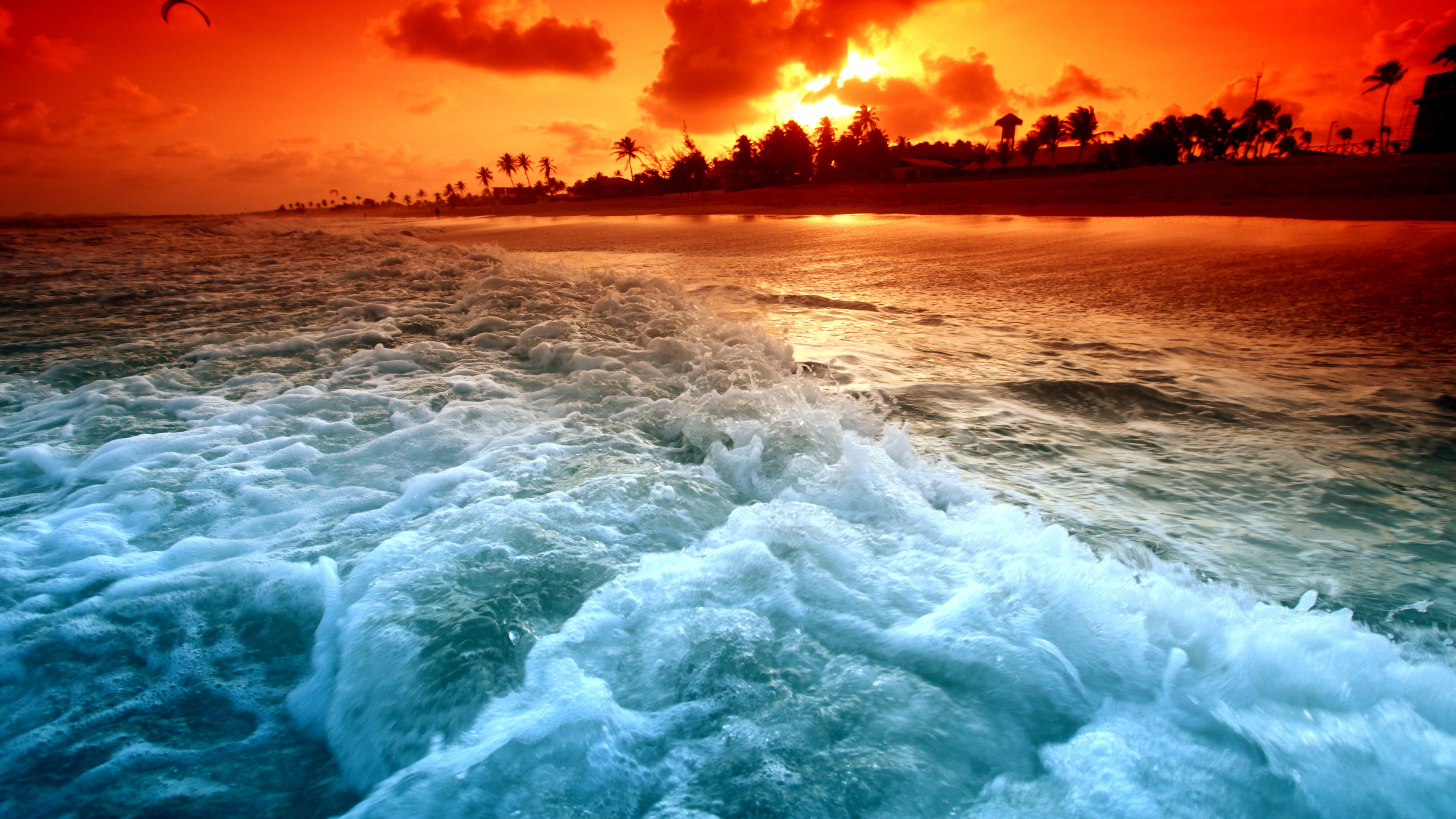 fondo de pantalla de alta resolución 4k,ola,naturaleza,cielo,mar,paisaje natural