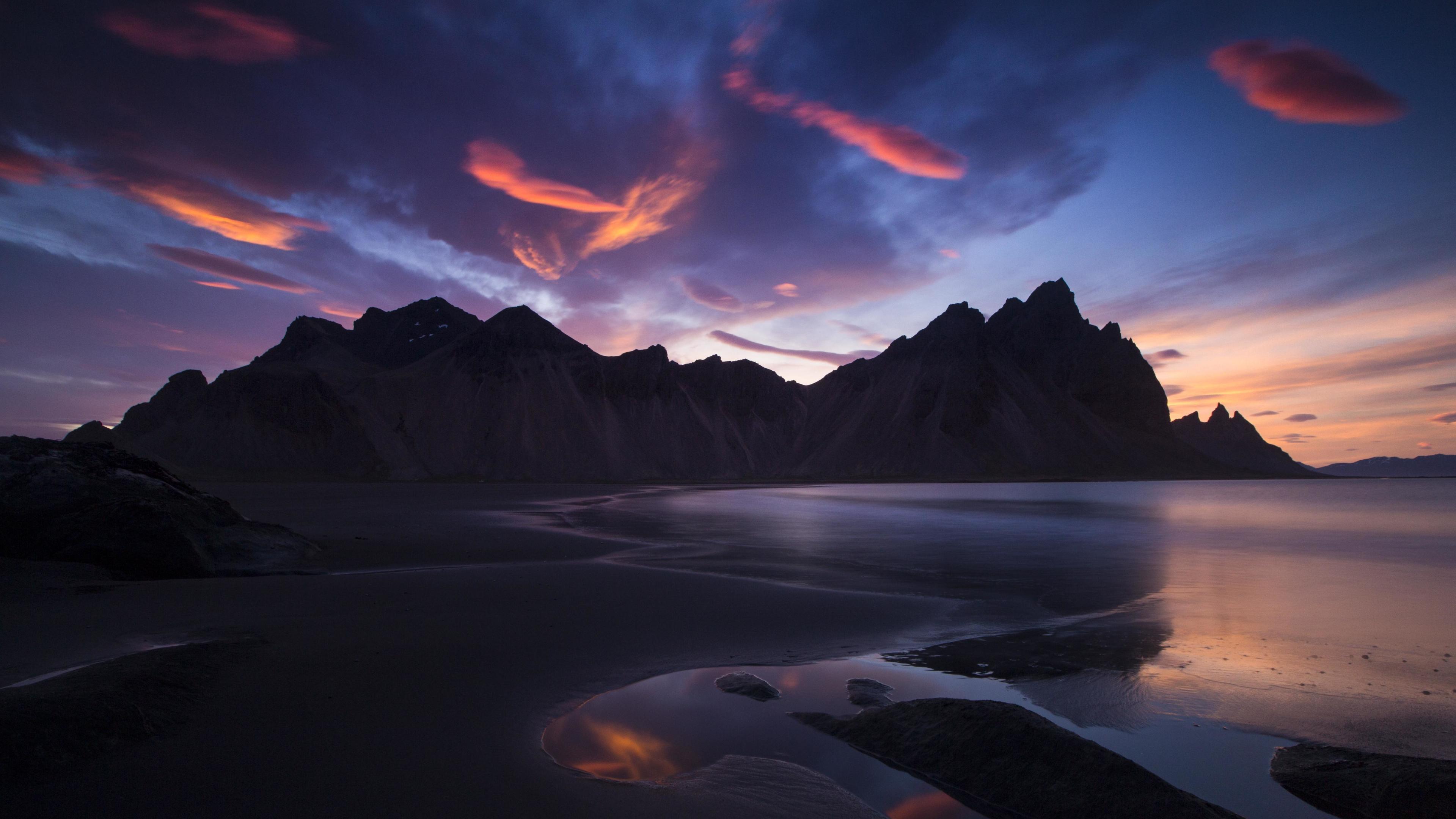 4k immagine di sfondo,cielo,natura,nube,montagna,riflessione