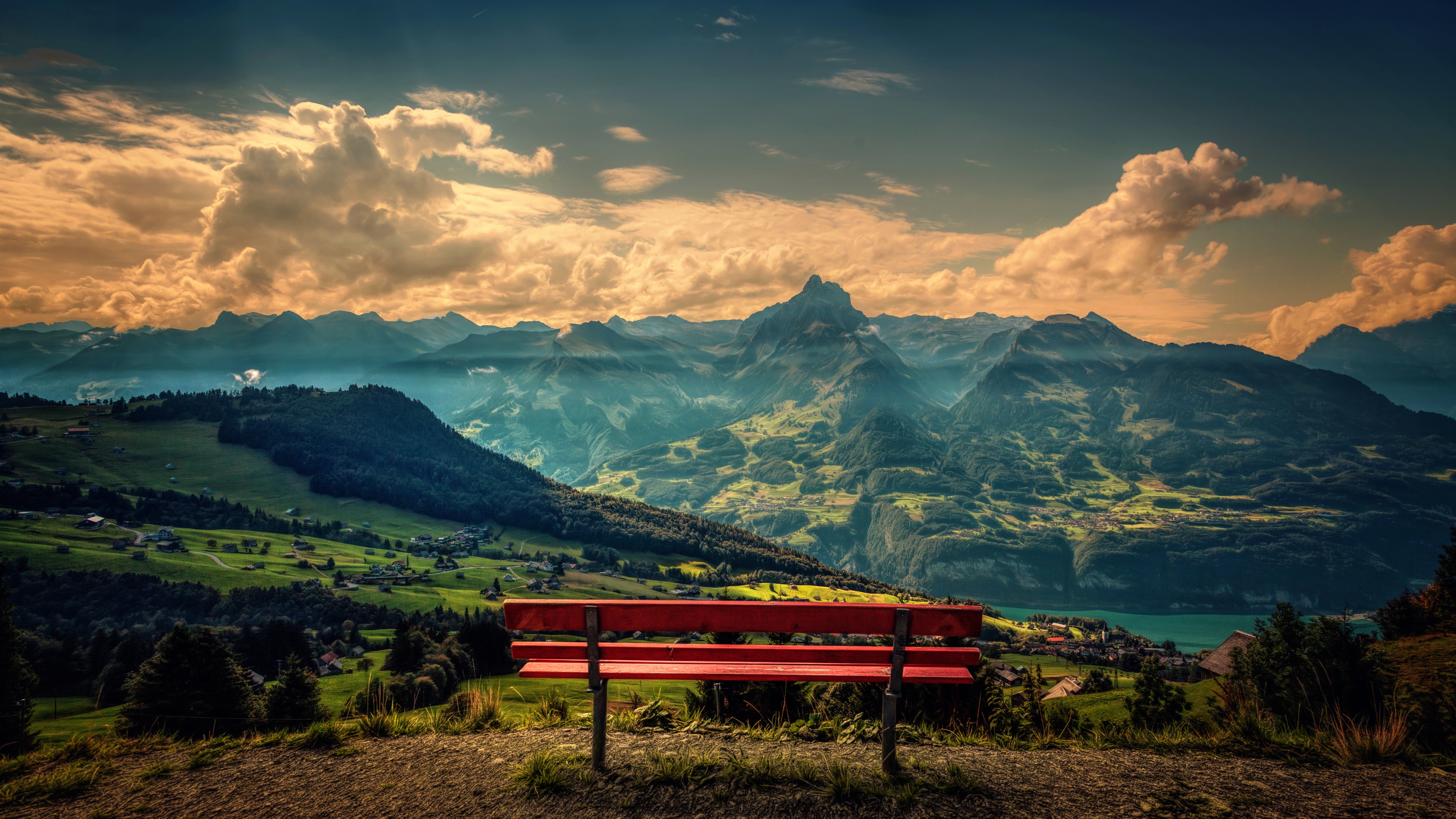 fond d'écran 3840x2160 uhd 4k,ciel,la nature,paysage naturel,montagne,station de montagne