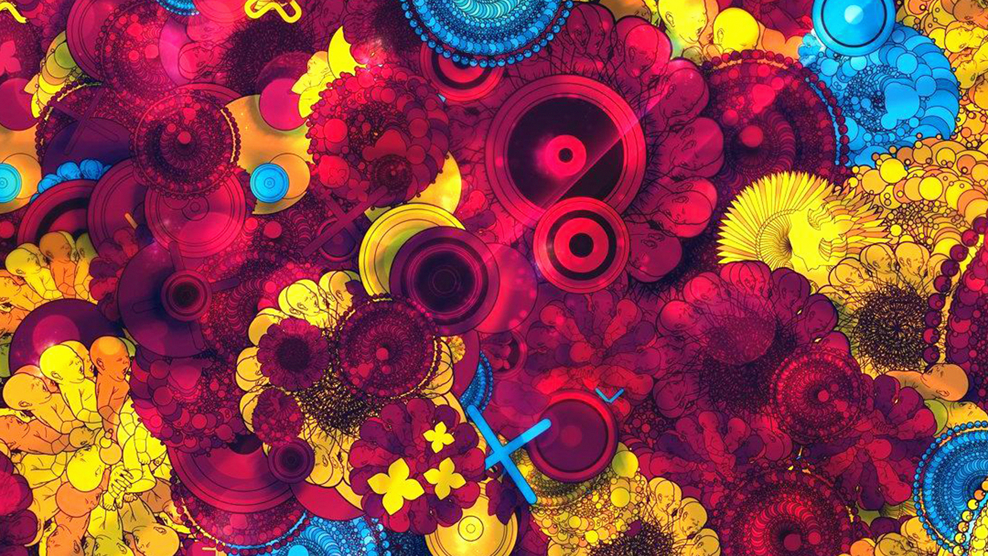 4k art wallpaper,rosso,arte frattale,giallo,colorfulness,modello