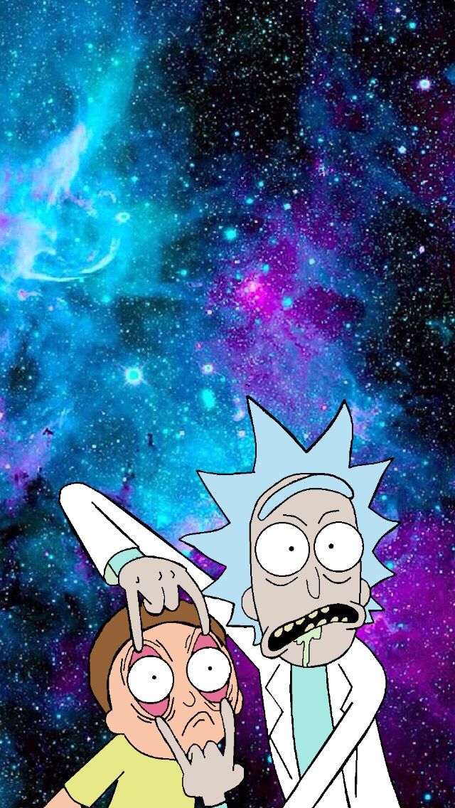 fond d'écran rick and morty iphone 6,dessin animé,dessin animé,ciel,animation,espace