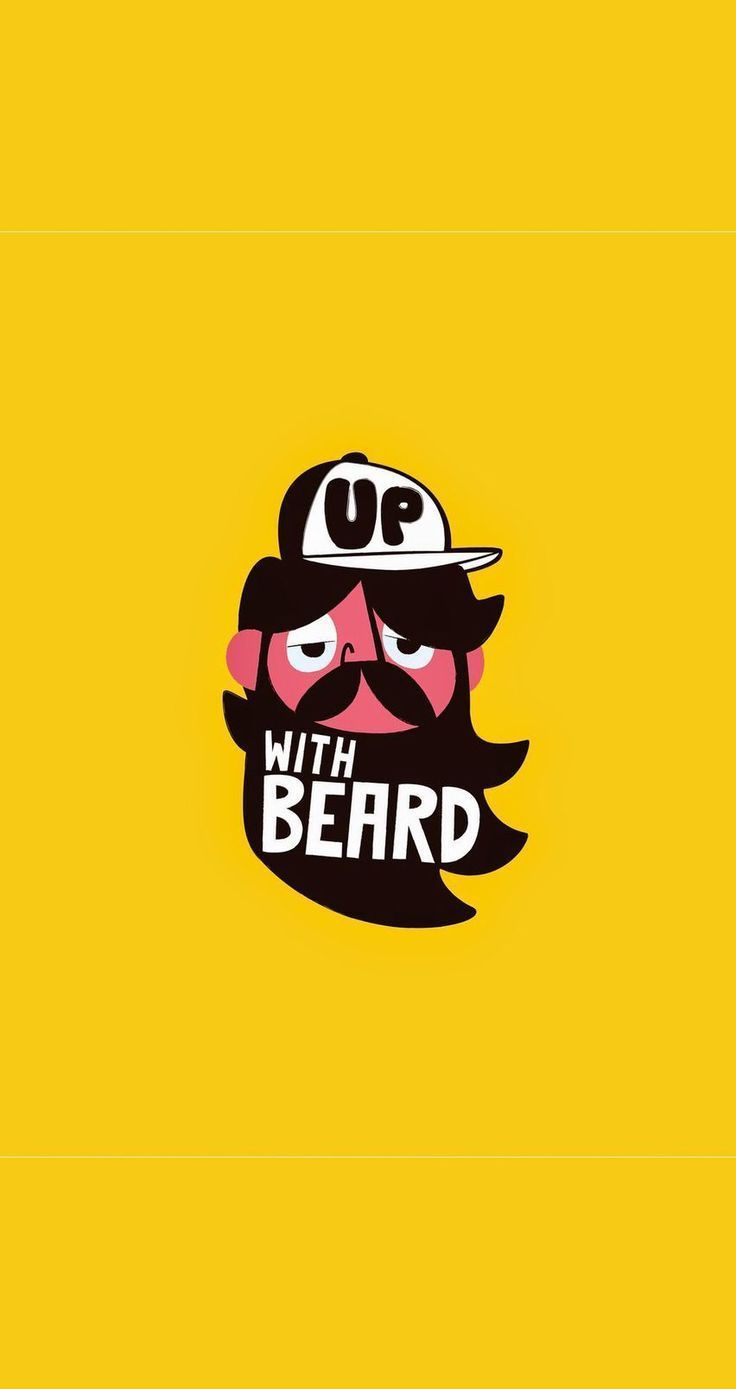 fond d'écran barbe pour iphone 6,jaune,moustache,dessin animé,illustration,police de caractère