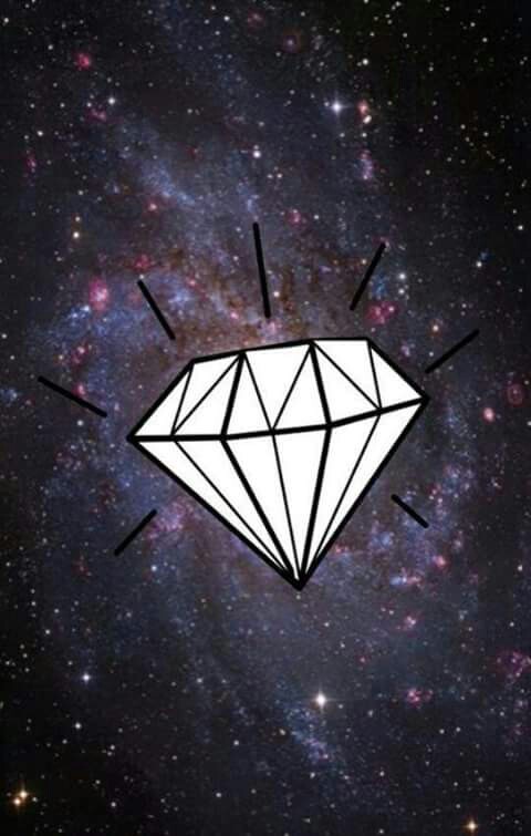 galaxy diamond wallpaper,space,triangle,illustration,sky,font