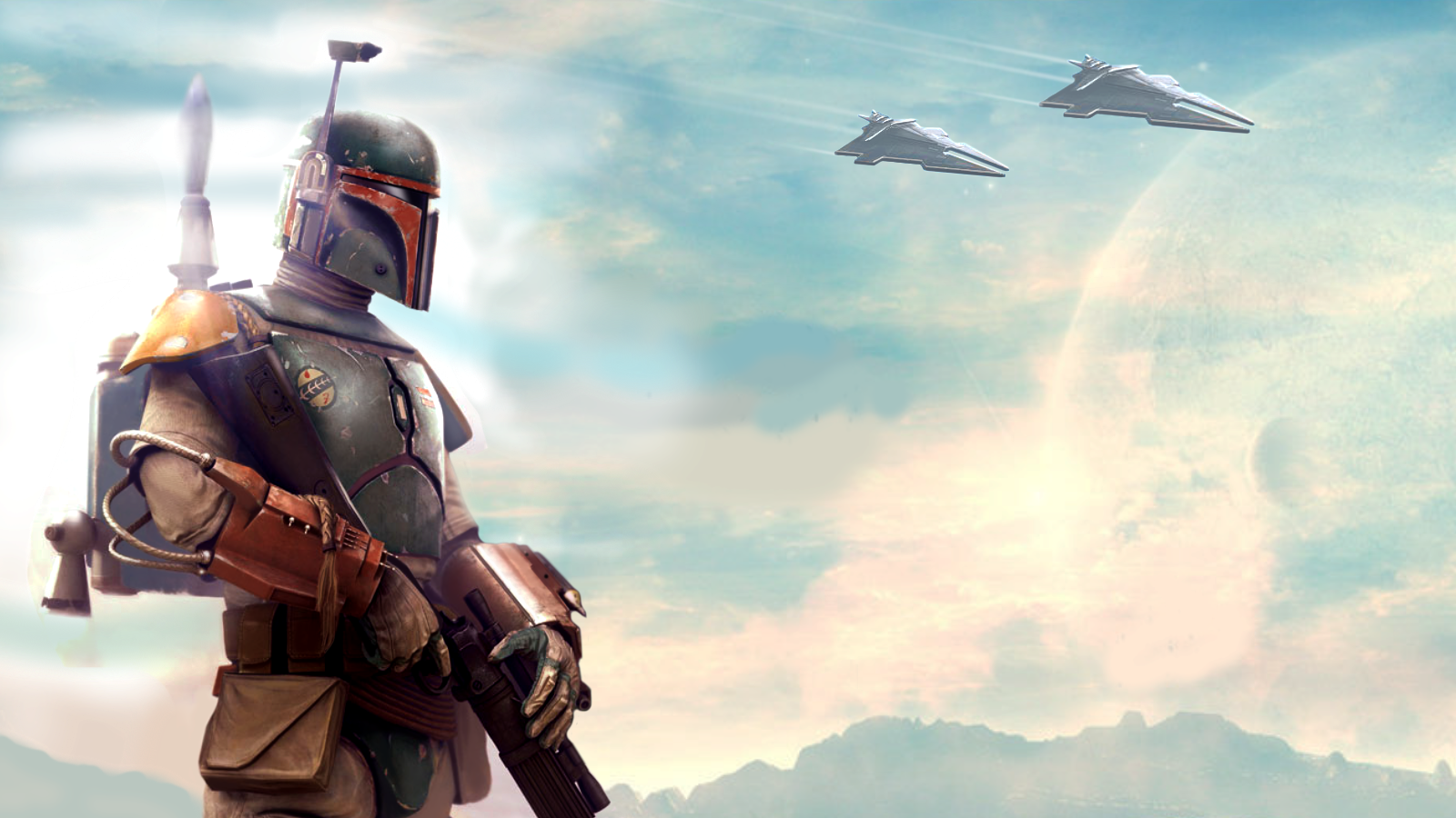 mandalorian wallpaper,action adventure game,fictional character,pc game,cg artwork,boba fett