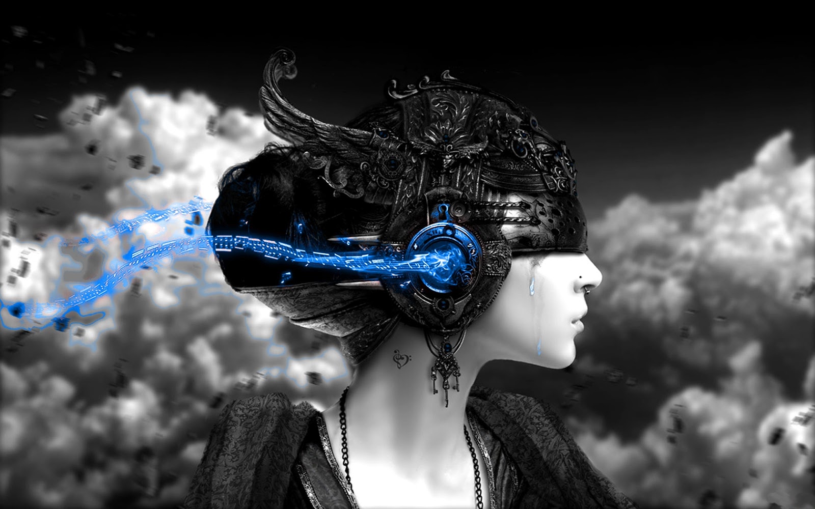 fondo de pantalla ultra hd girl,azul,en blanco y negro,cielo,fotografía,humano