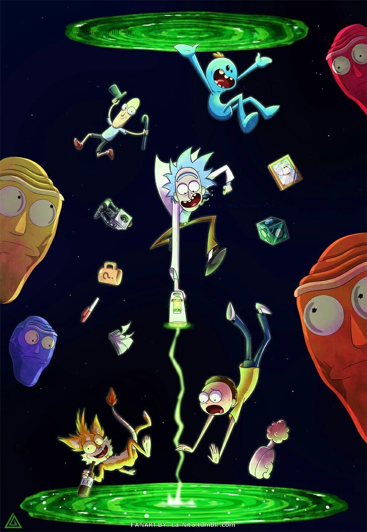 rick and morty live wallpaper,organism,illustration,art,space,fictional character