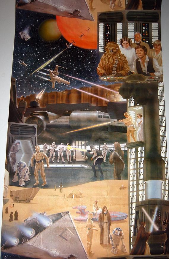 rouleau de papier peint star wars,art,chambre