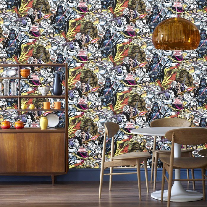 star wars wallpaper roll,wall,art,modern art,wallpaper,mosaic