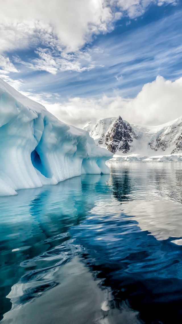 fond d'écran iphone 8k,paysage naturel,iceberg,la nature,la glace,ciel