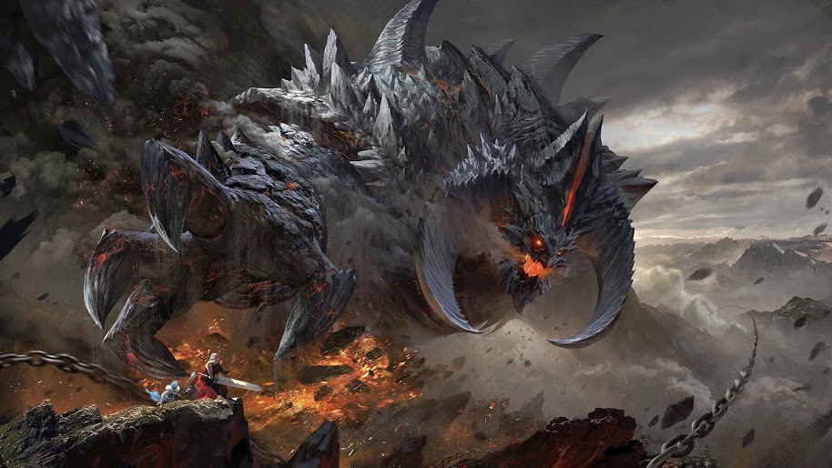 epic 4k wallpapers,dragon,cg artwork,fictional character,demon,mythical creature