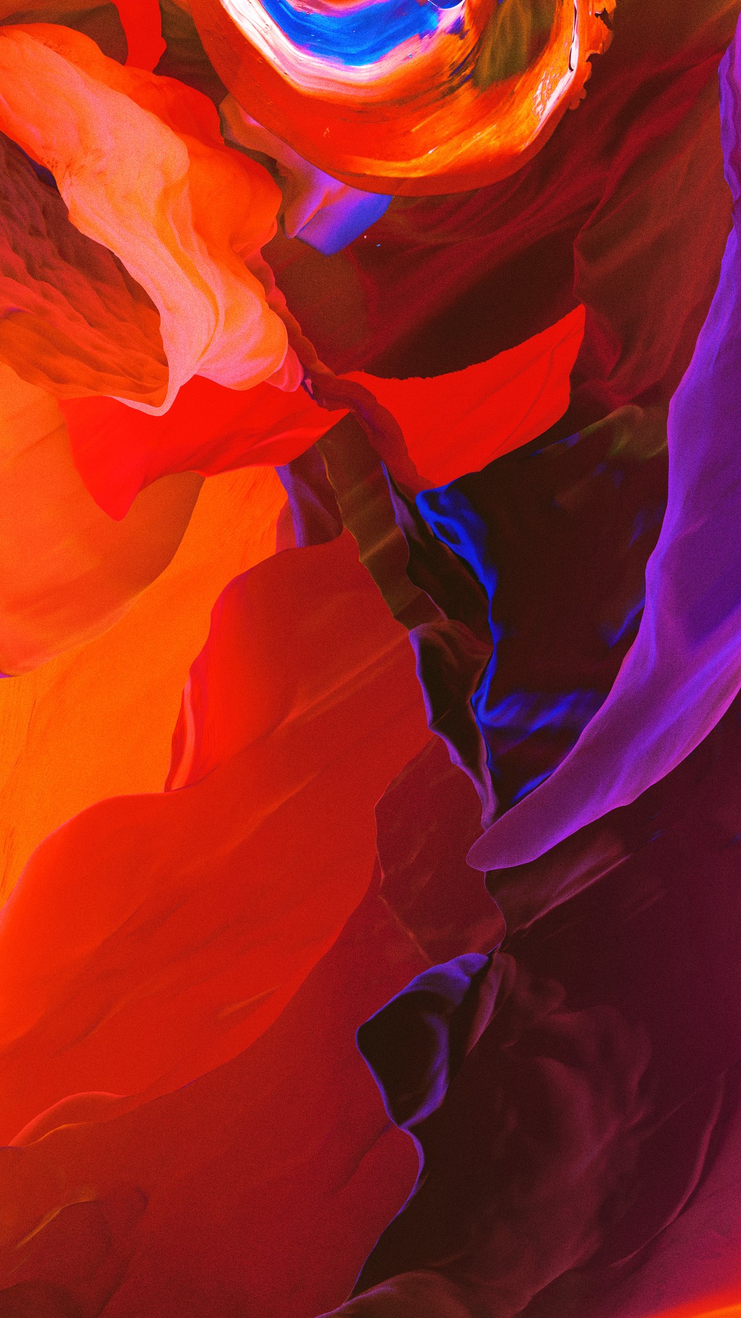 fond d'écran abstrait 8k,rouge,orange,violet,canyon,illustration