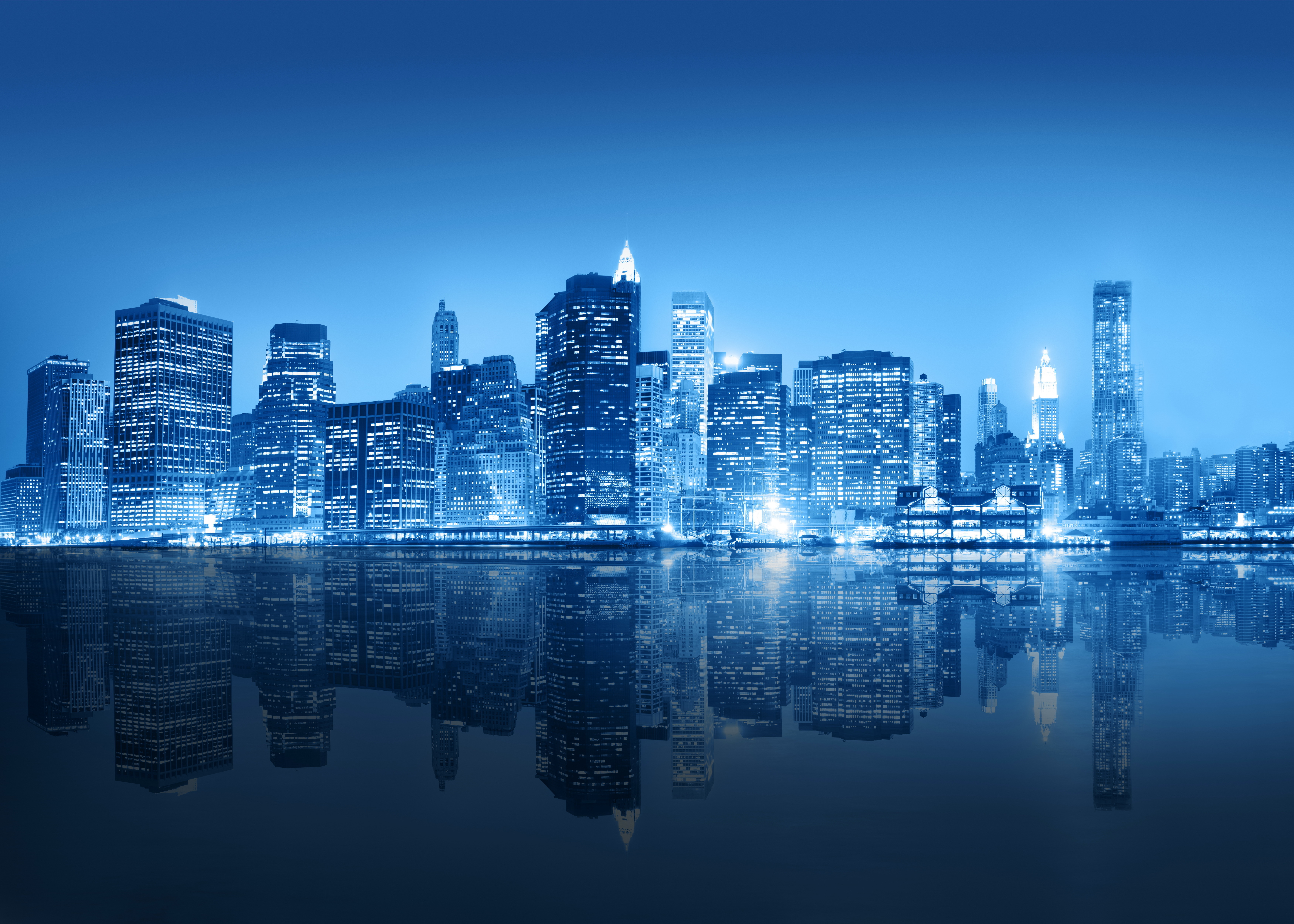 wallpaper 6k,cityscape,city,metropolitan area,reflection,skyline