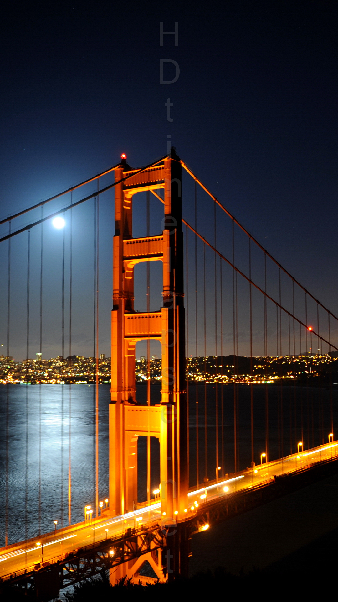 4k vertical wallpaper,bridge,suspension bridge,light,night,sky