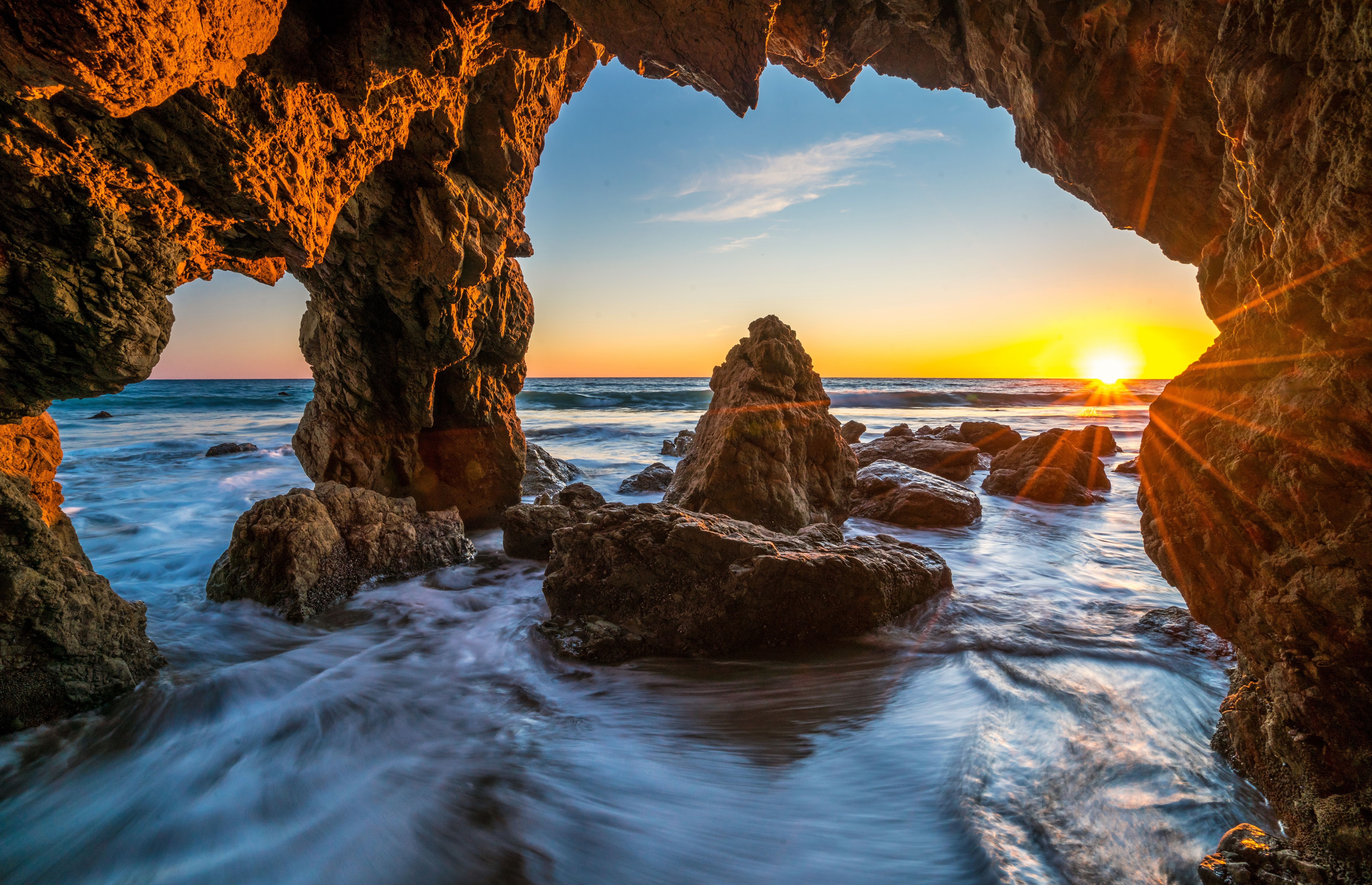 6k wallpapers,natural arch,nature,formation,rock,sea cave