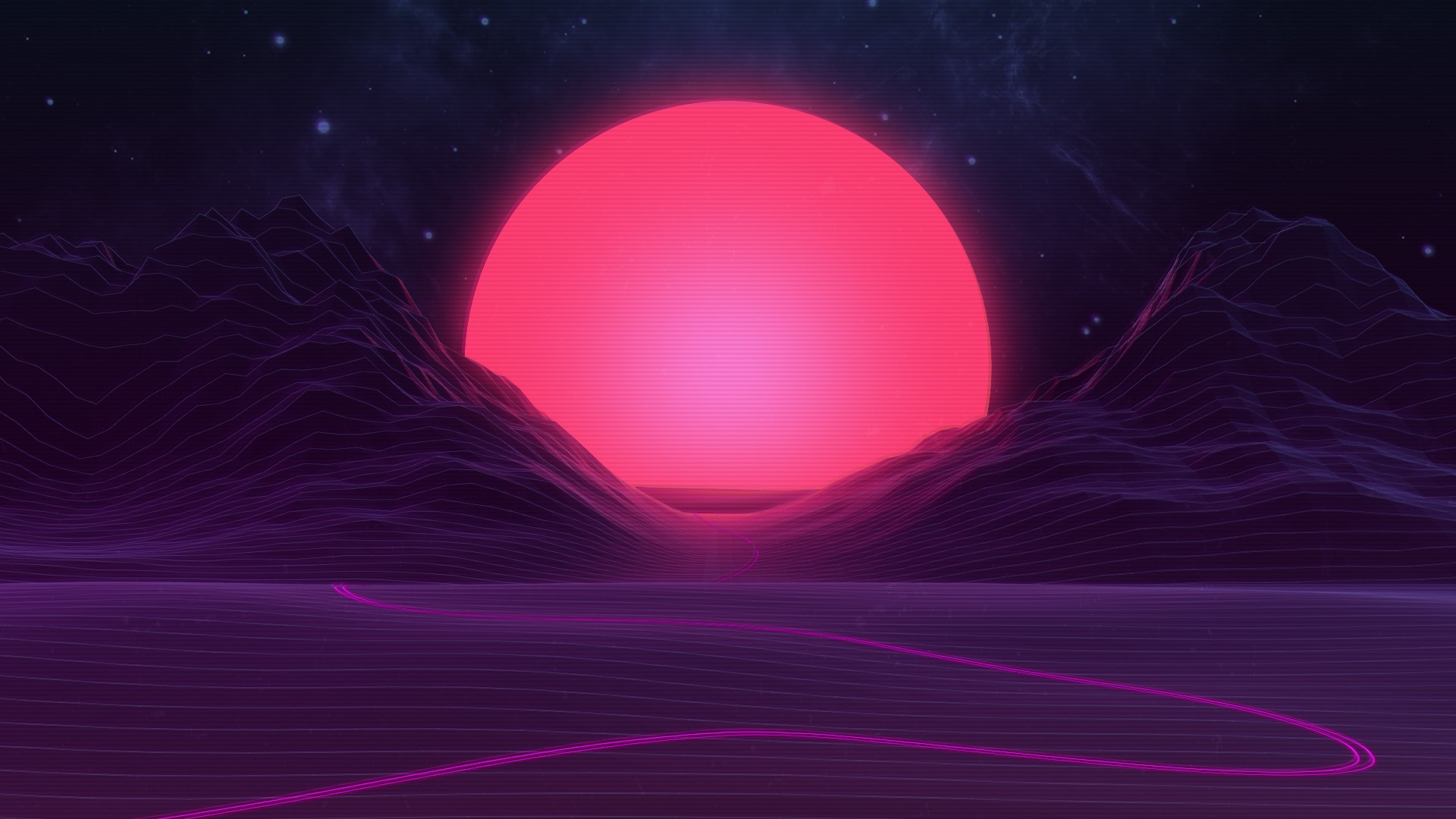 fond d'écran vaporwave hd,violet,lumière,rouge,ciel,atmosphère