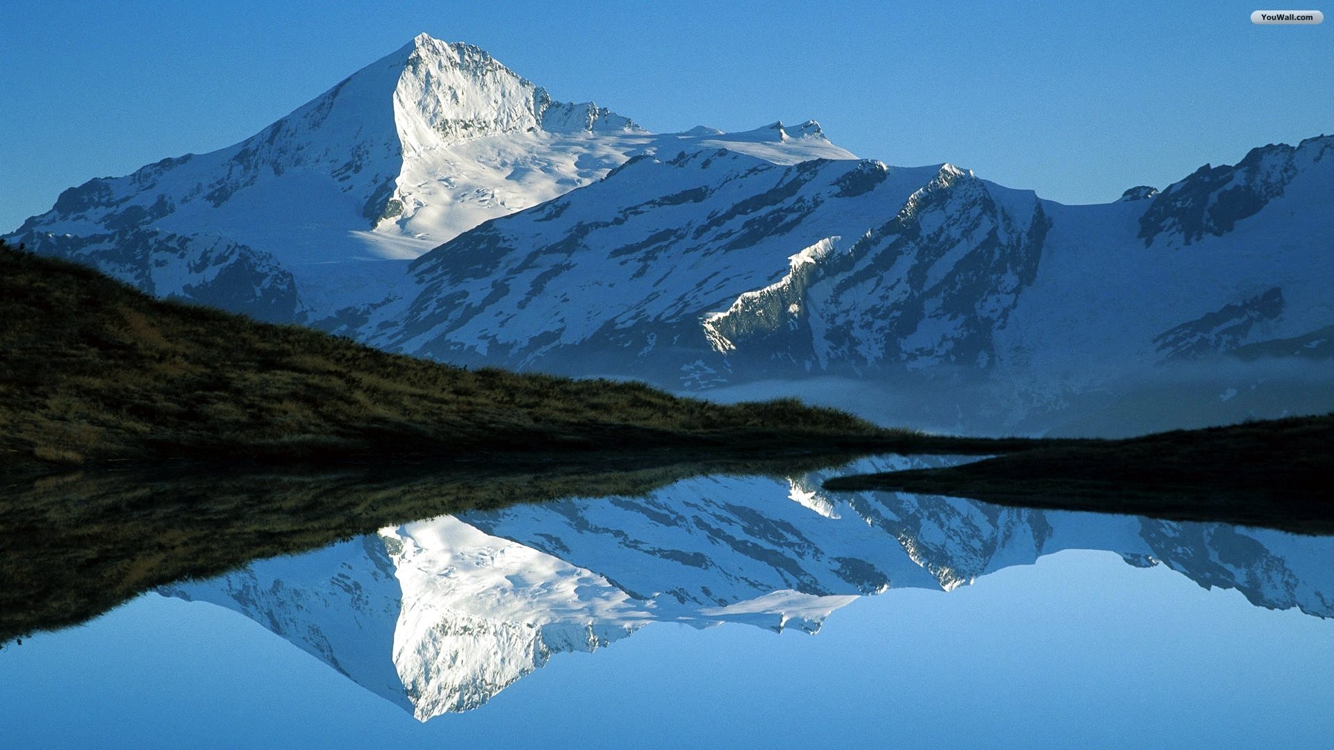 1920x1080p fondo de pantalla,montaña,reflexión,naturaleza,cordillera,paisaje natural